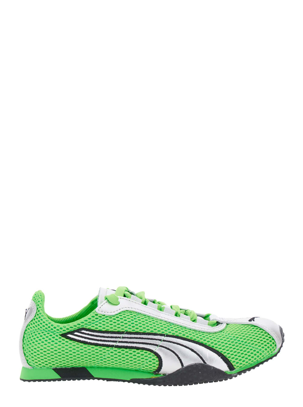 h-street Og Green Low Top Perforated Sneakers With Maxi Logo On The Tongue In Tech Fabric Unisex