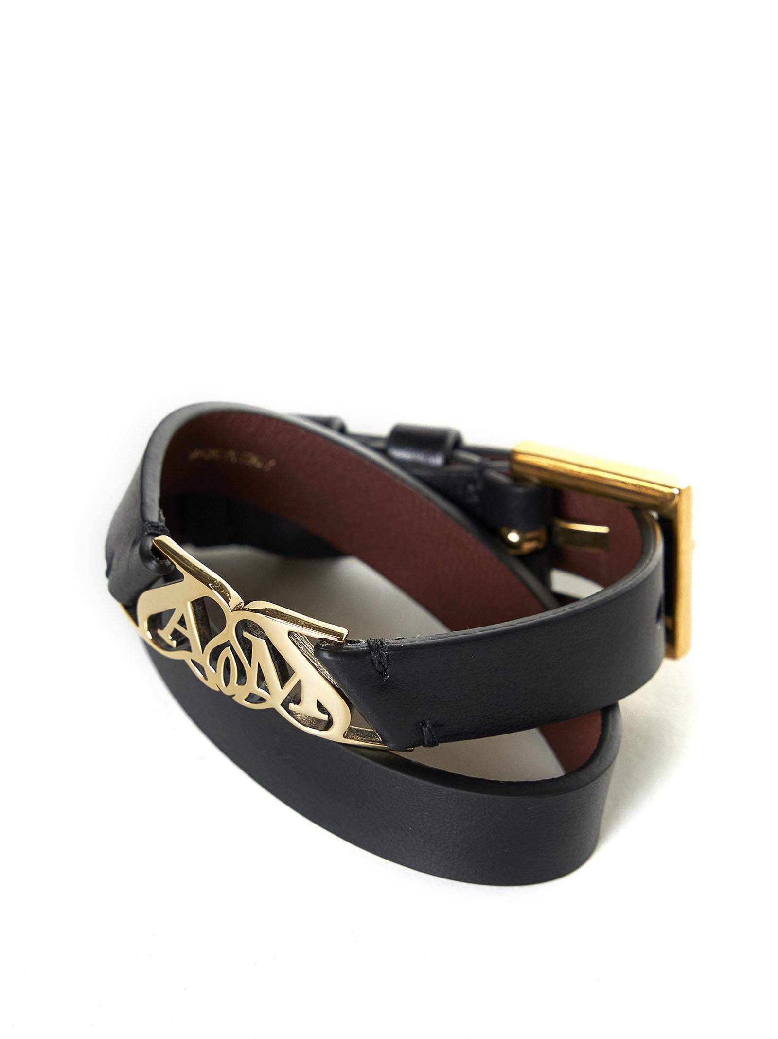 Shop Alexander Mcqueen Bracelet In Blk+l.a.gold