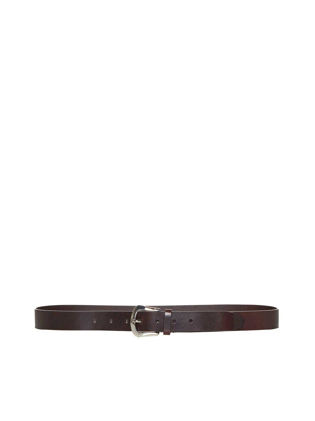 Shop Brunello Cucinelli Logo Engraved Buckled Belt In Brown