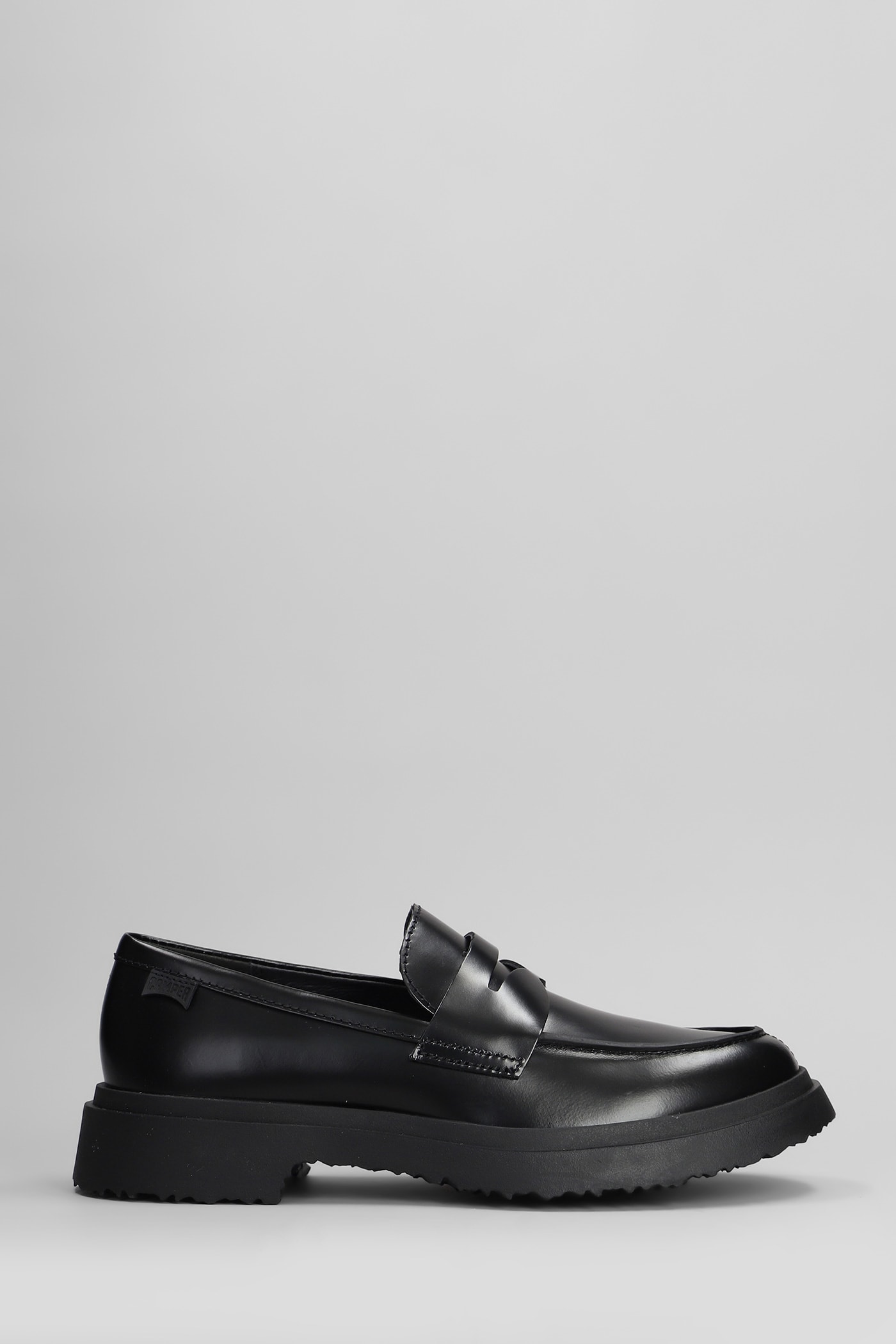 Camper Walden Loafers In Black Leather In Black