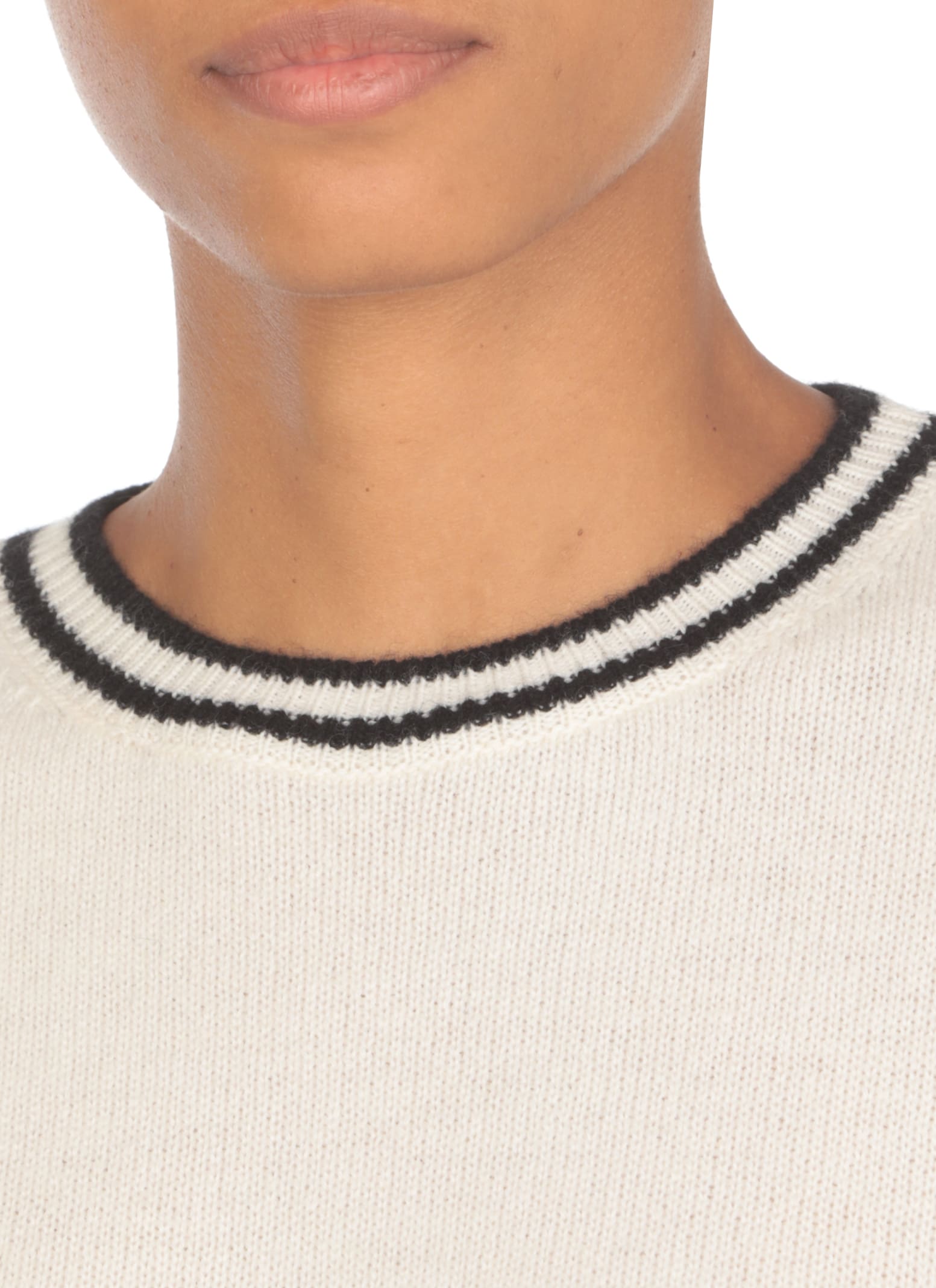 Shop Msgm Wool Sweater In White