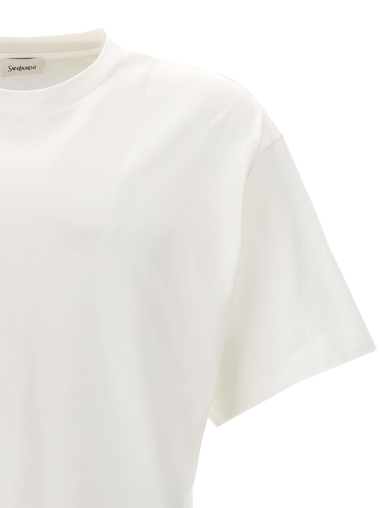 Shop Saint Laurent T-shirt In White