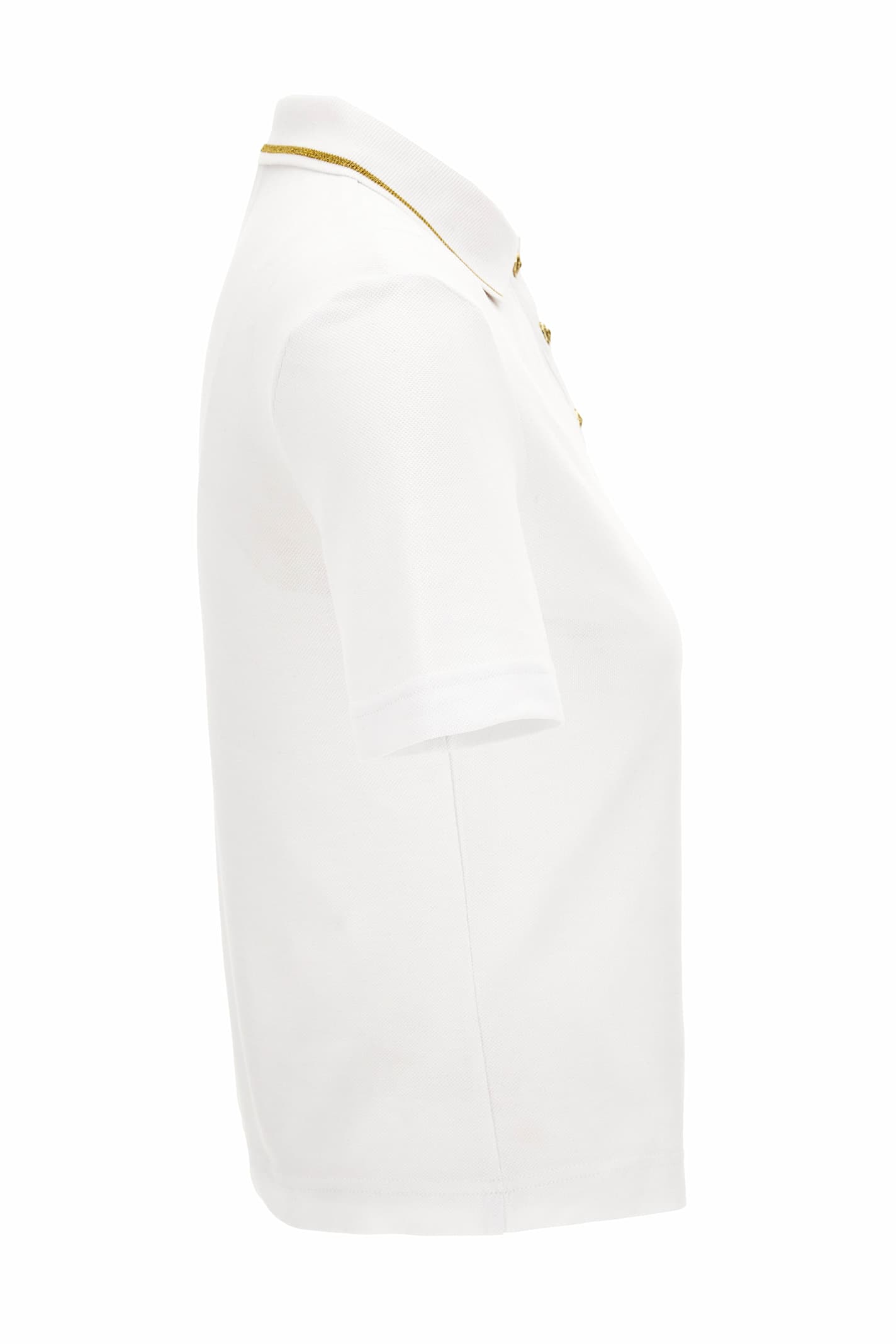 Shop Versace Jeans Couture Polo In White Gold