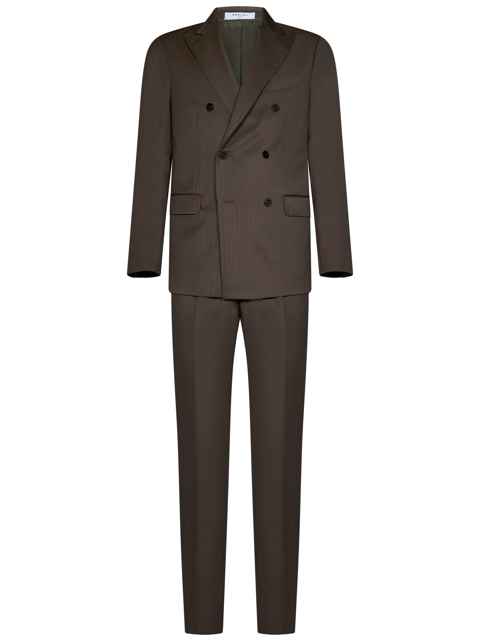 Shop Boglioli Suit In Brown