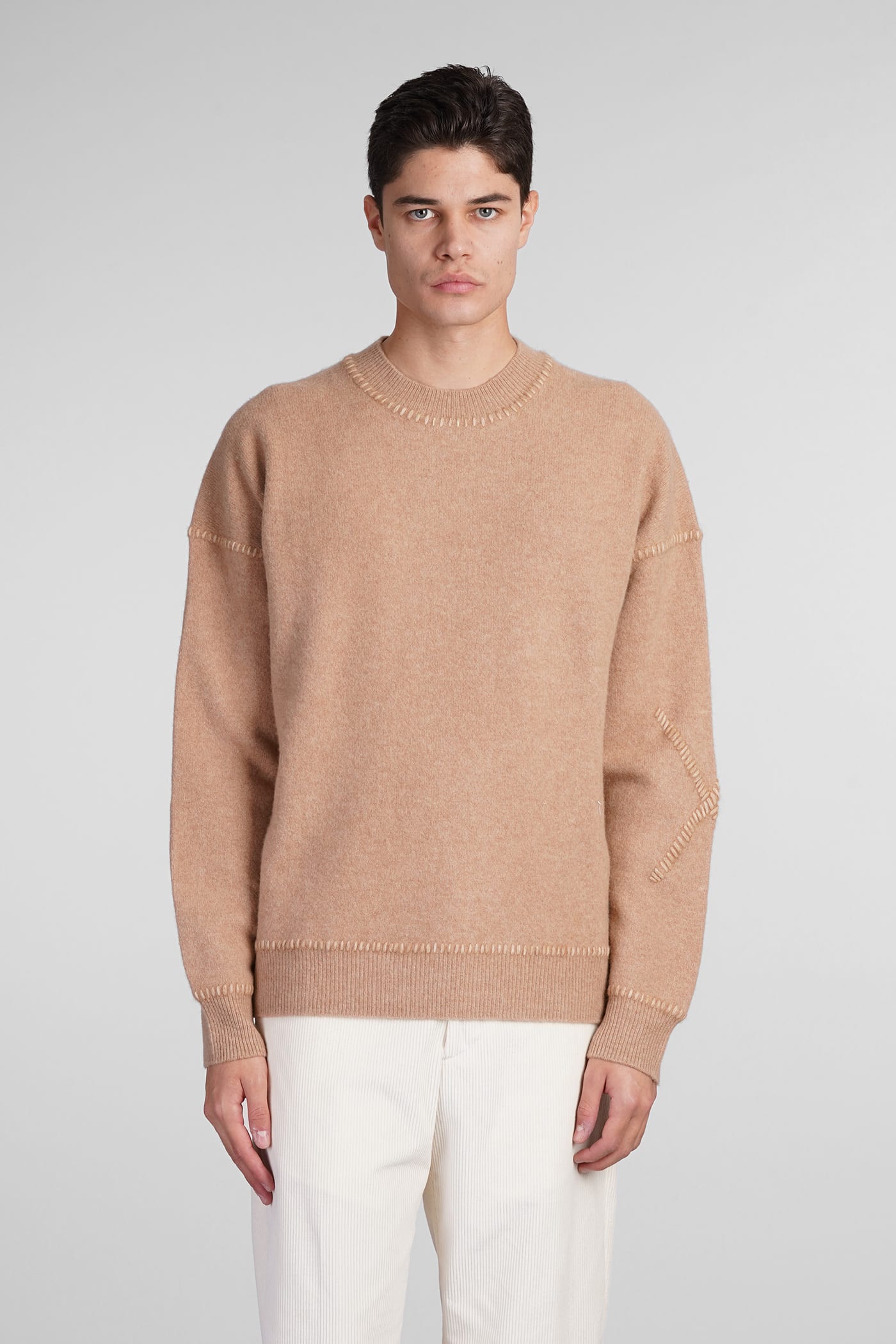 Knitwear In Beige Wool