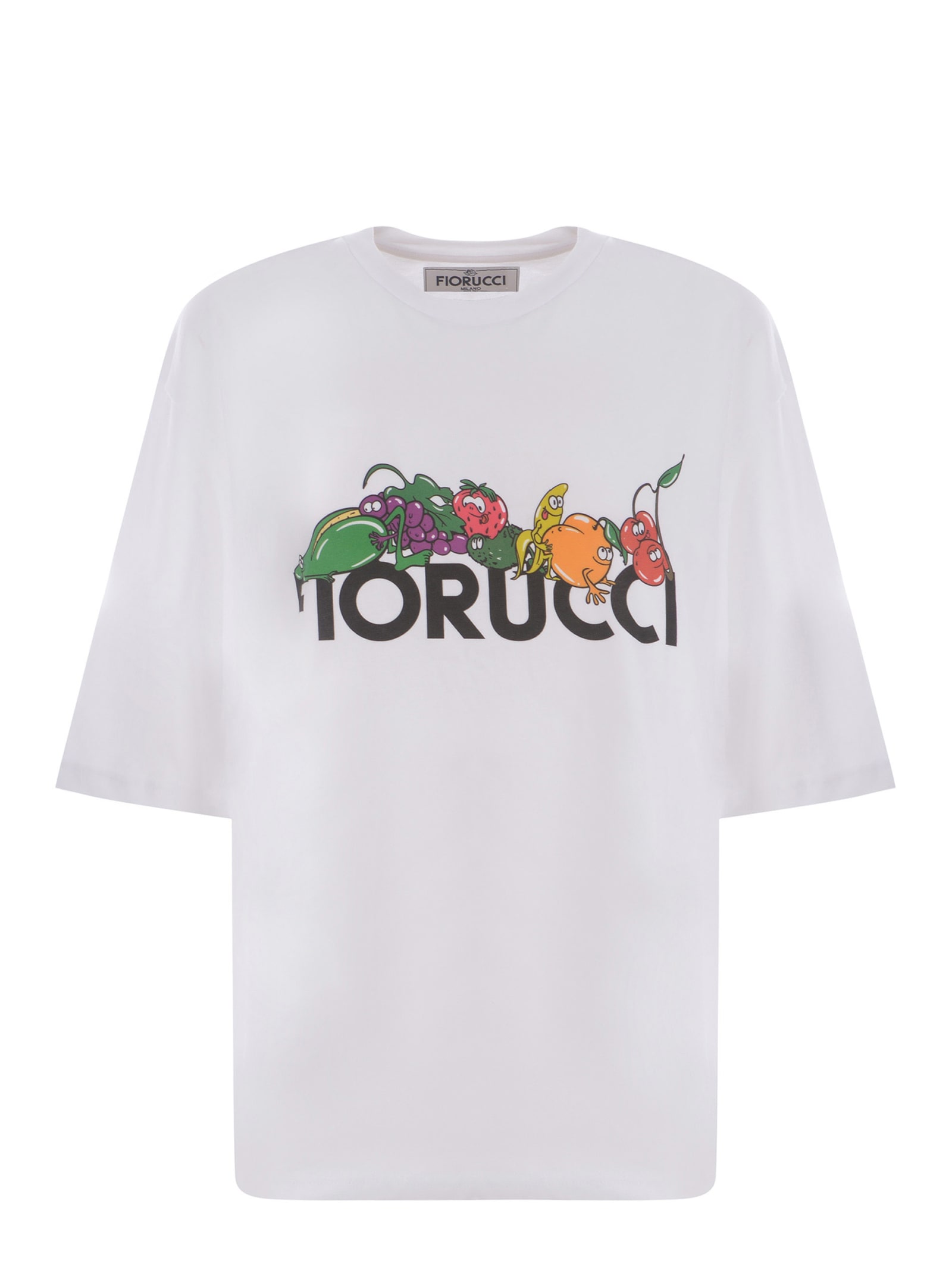 Shop Fiorucci T-shirt  Made Of Cotton In Bianco
