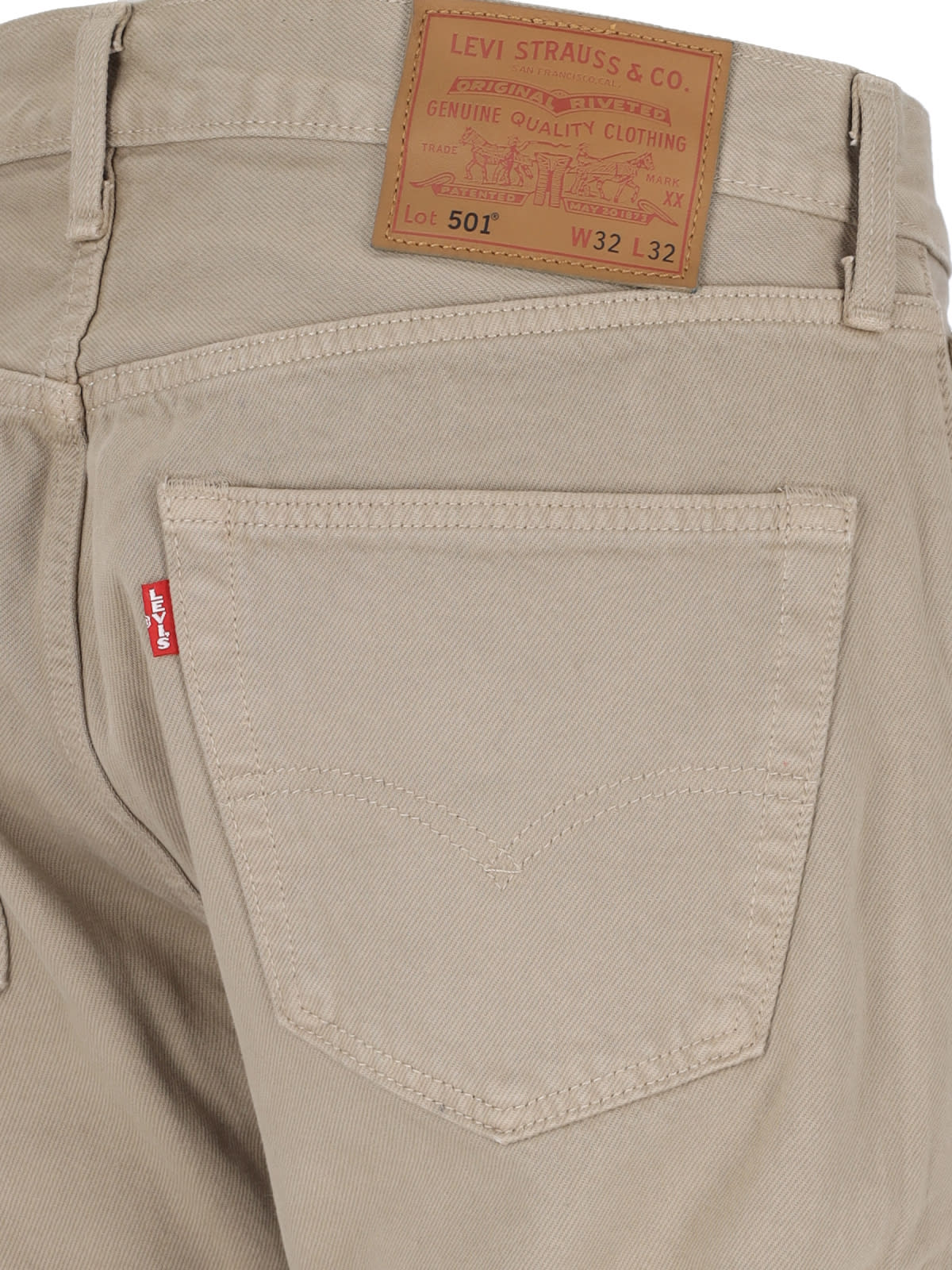 Shop Levi's 501 Straight Jeans In Beige