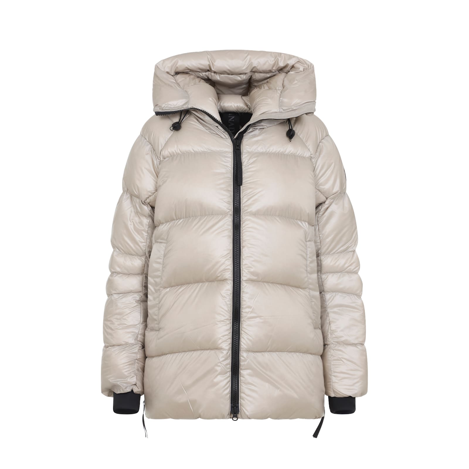 Canada Goose Hooded Quilted Puffer Side Pockets In Neutral
