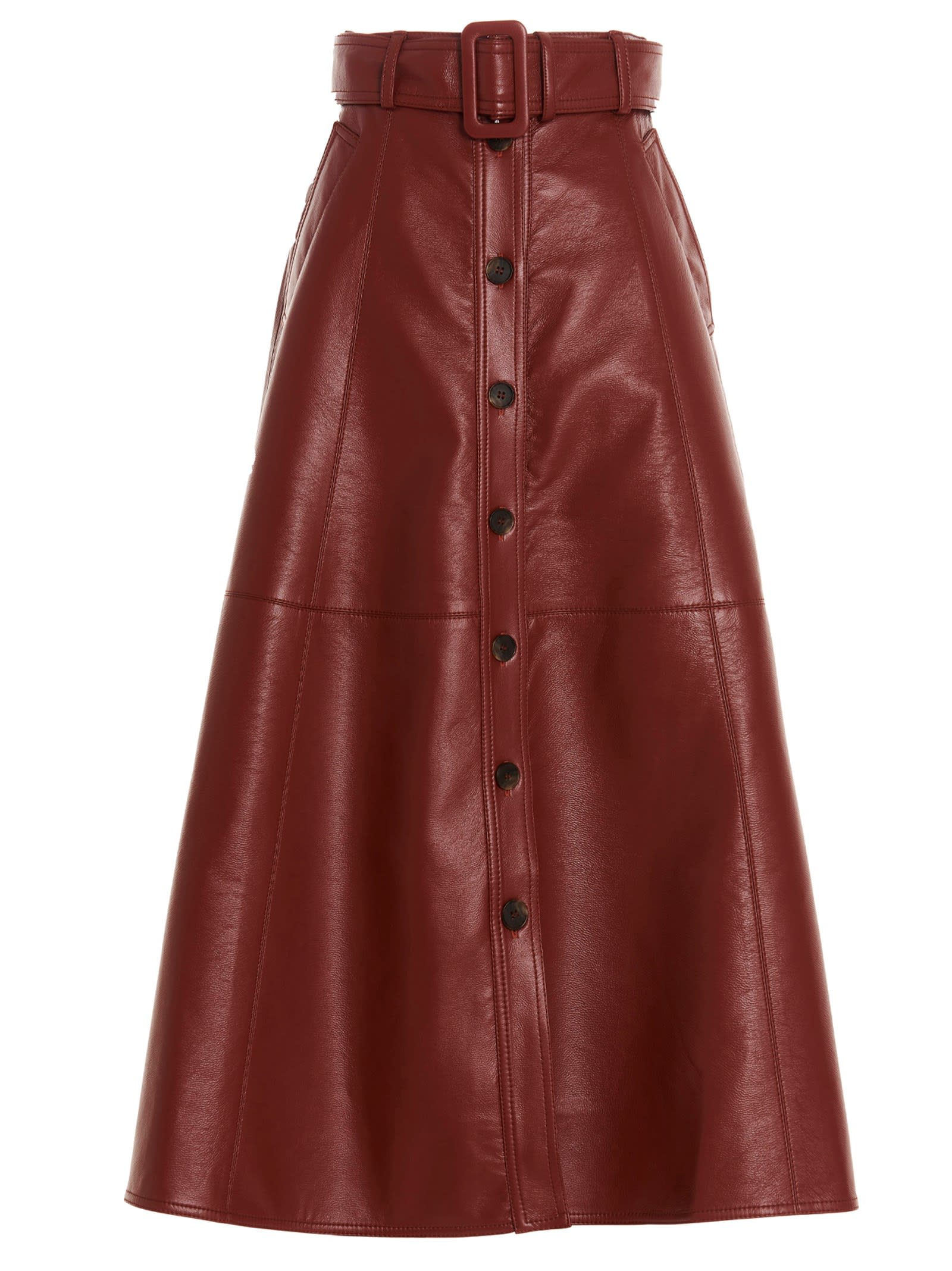 MATÉRIEL Eco Leather Midi Skirt