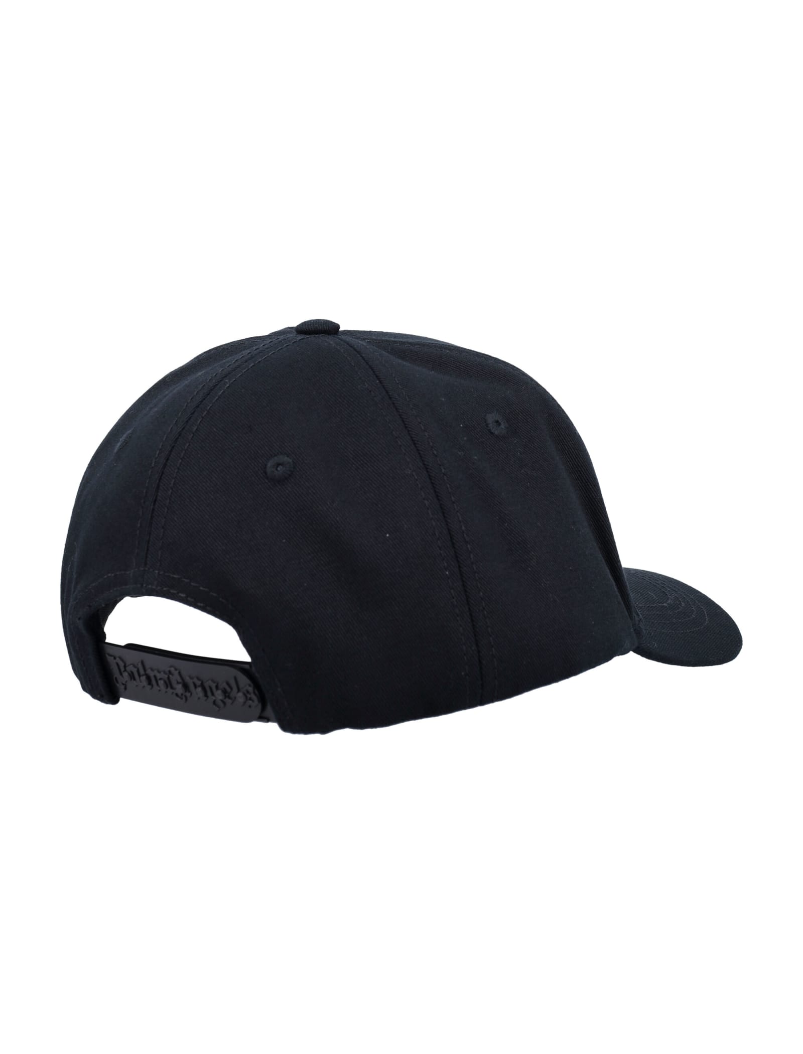 Shop Palm Angels Classic Logo Cap In Black Of White