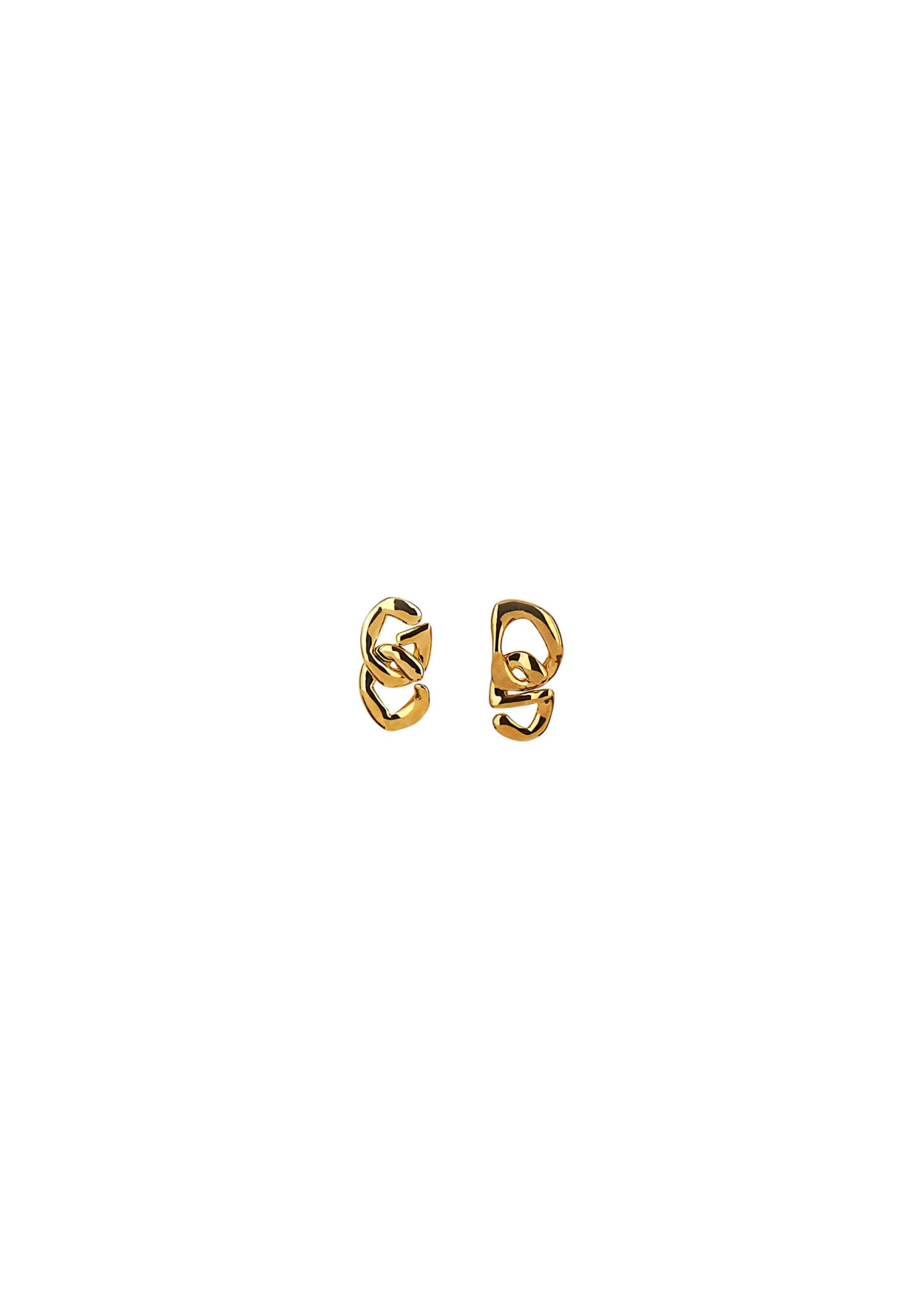 GCDS Brass And Silver Earrings