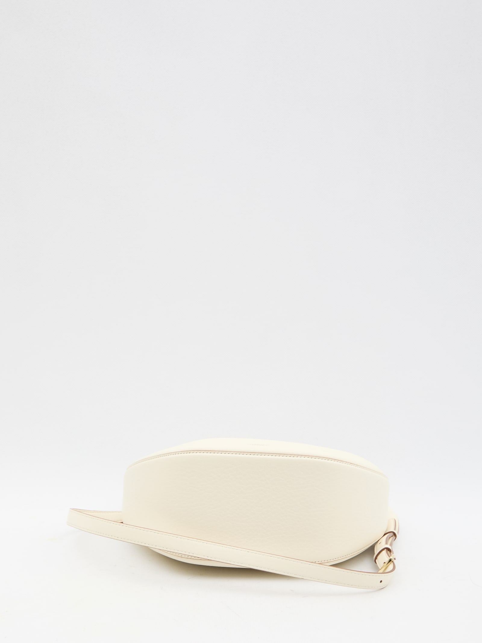 Shop Valentino Small Vlogo Moon Hobo Bag In Ivory