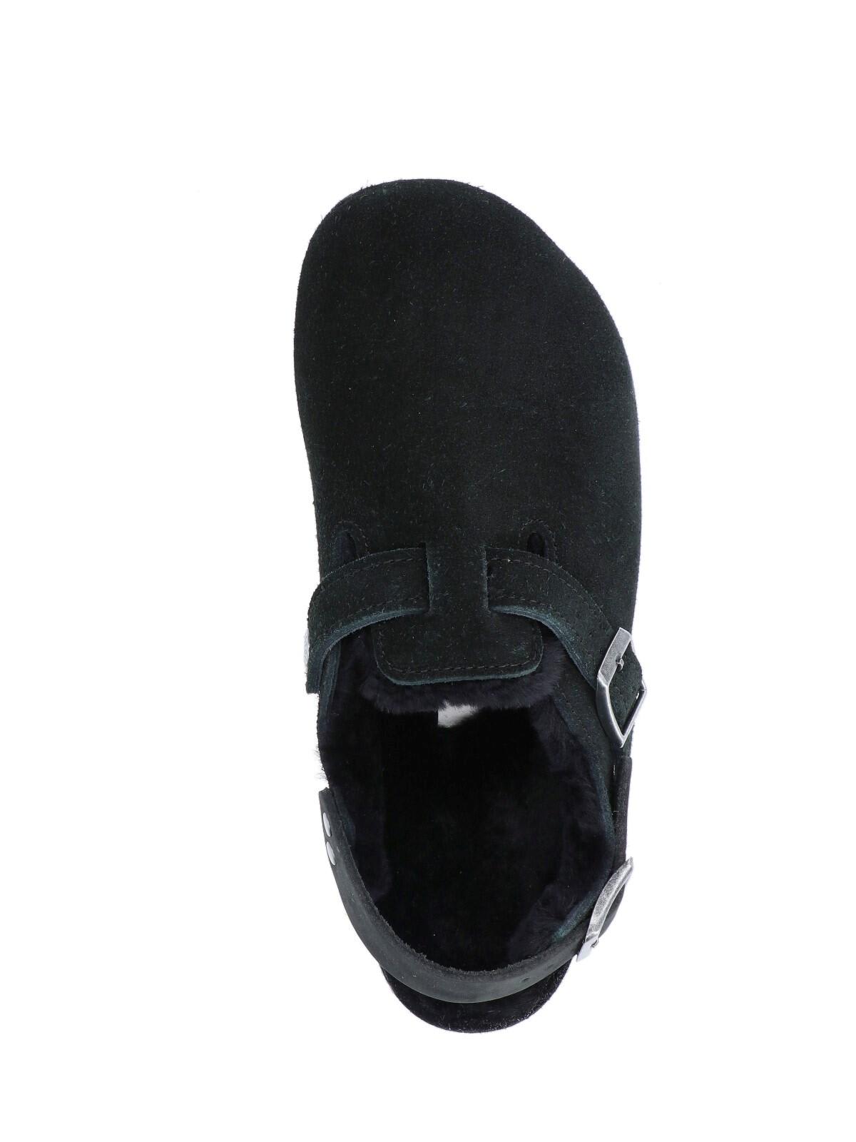 Shop Birkenstock Tokio Fur Mules In Black