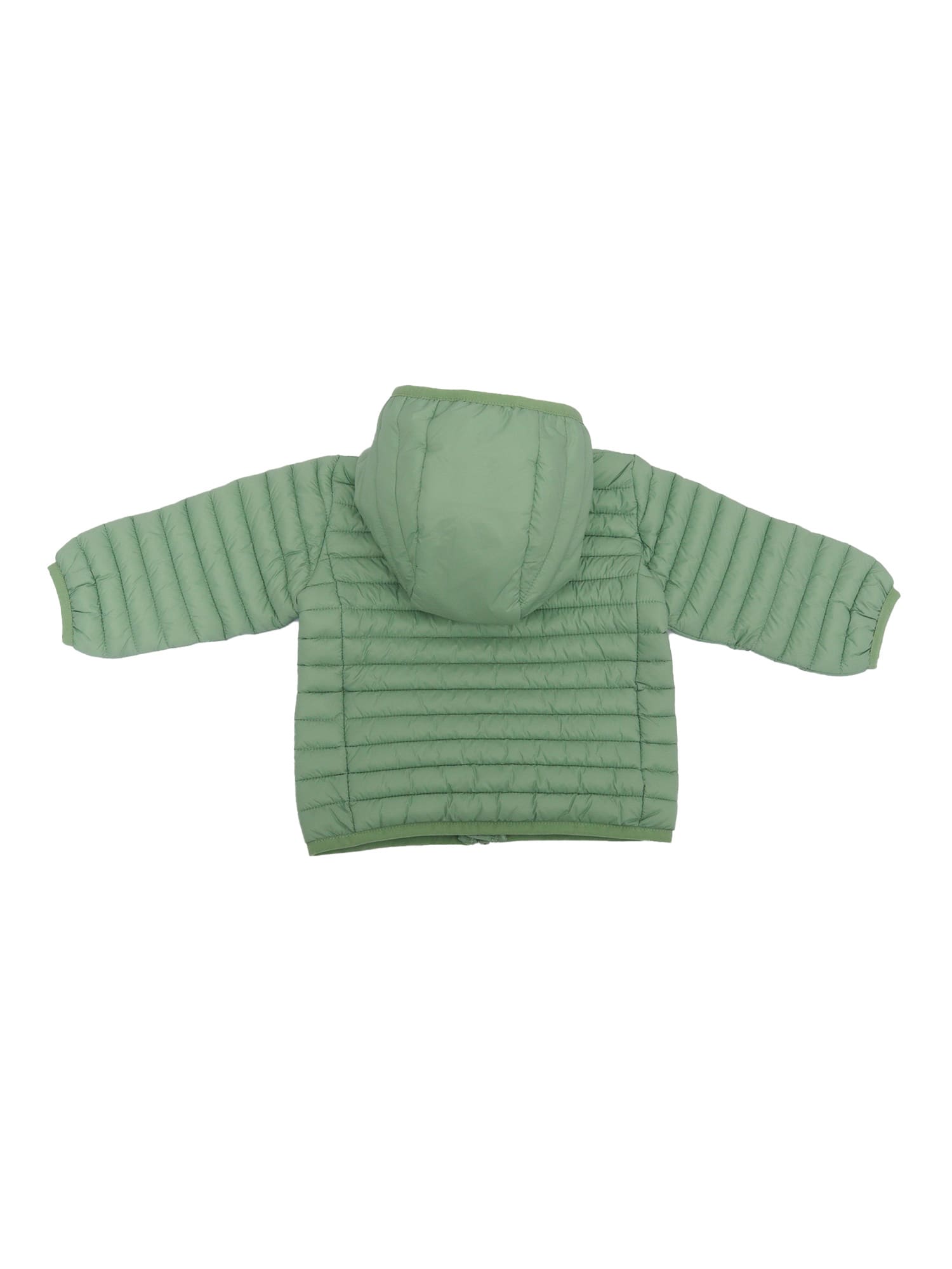 Save The Duck Nene Baby Hooded Jacket In Green