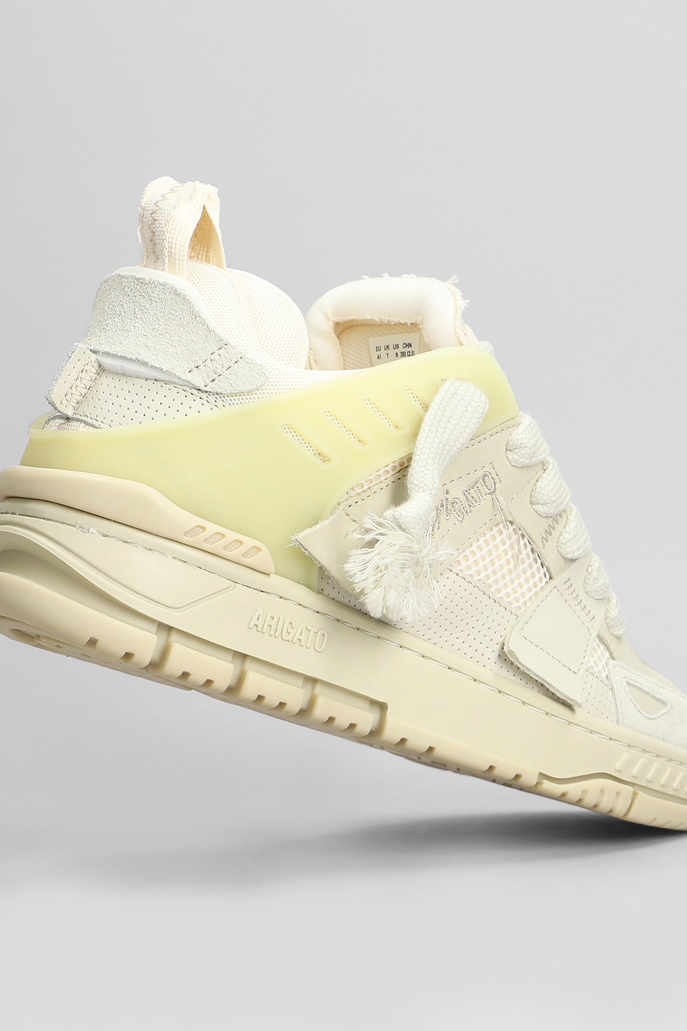 Axel Arigato Area Patchwork Sneakers In Beige Suede And Fabric In Neutral