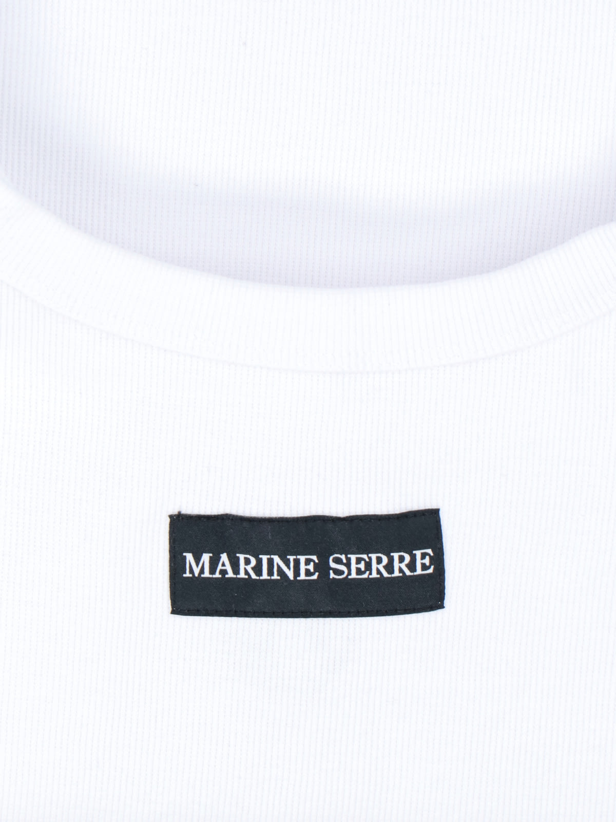 Shop Marine Serre Logo Tank Top In White