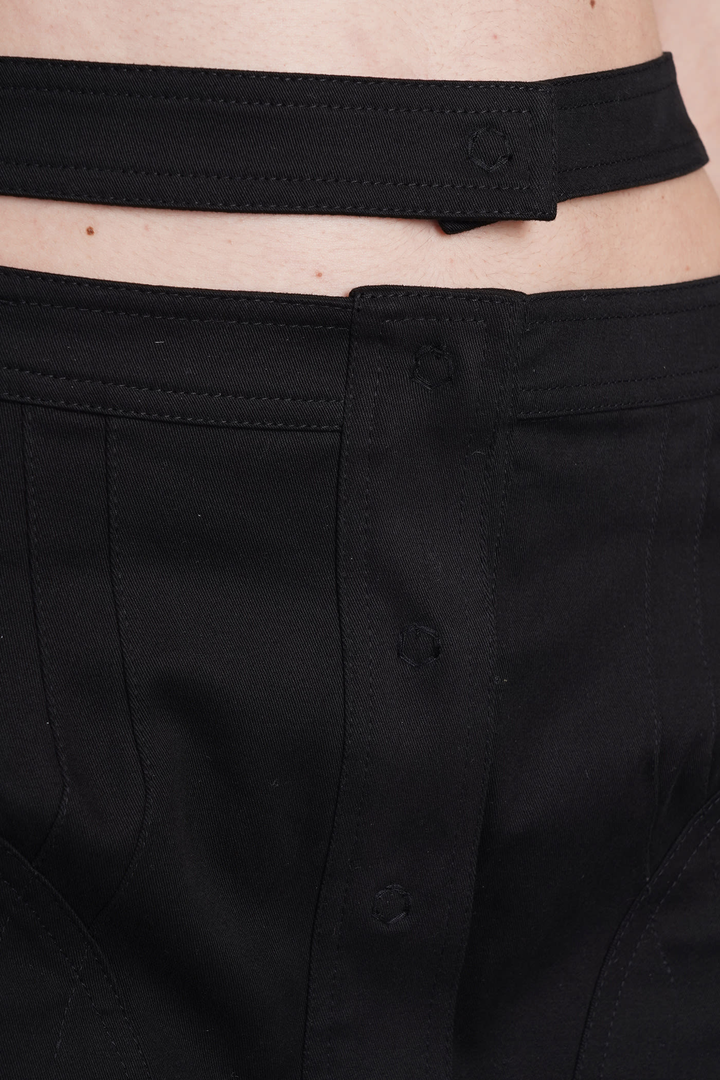 Shop Andreädamo Skirt In Black Cotton