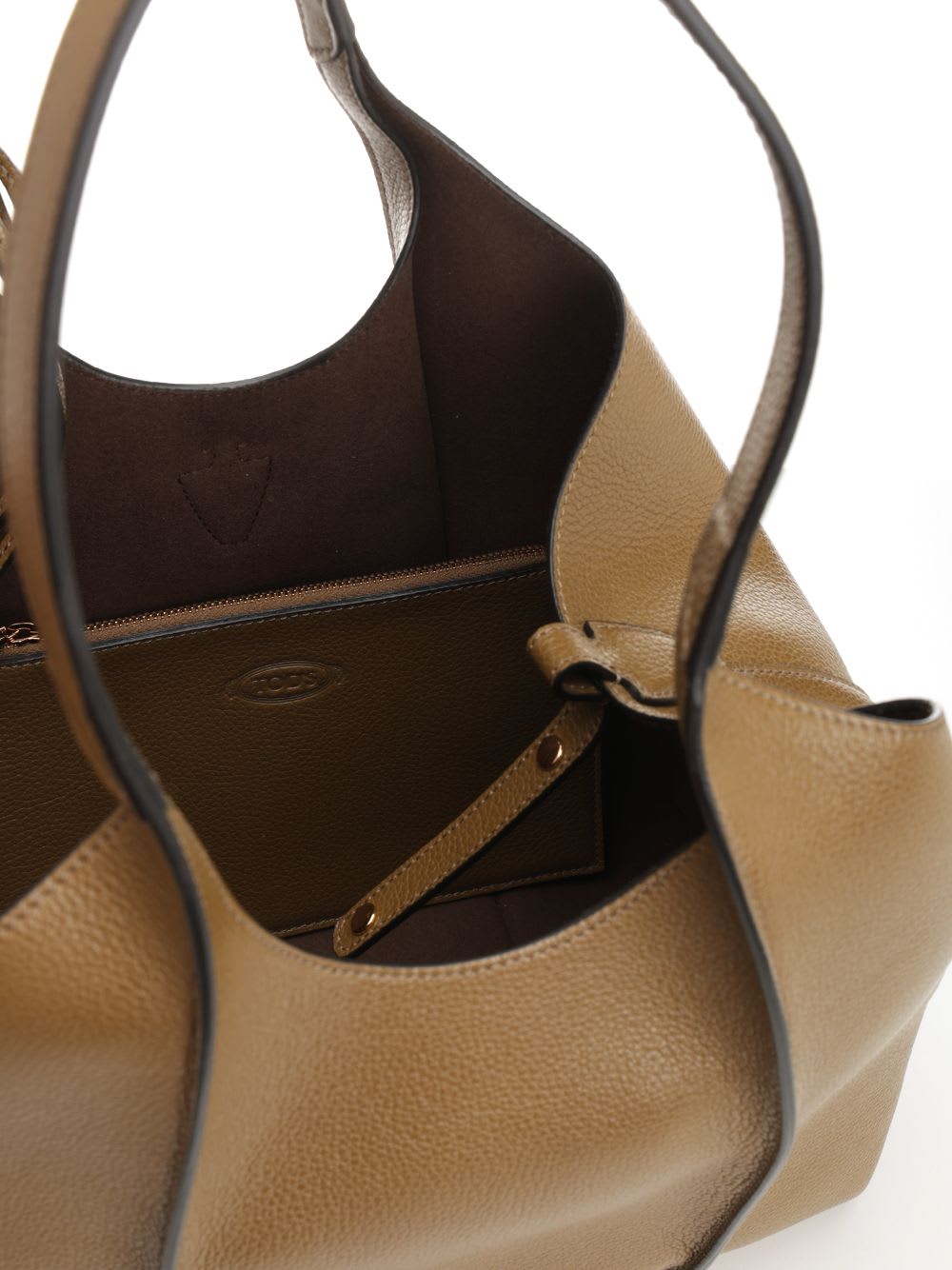 Tod's T Timeless Small Shopping Bag In Brown