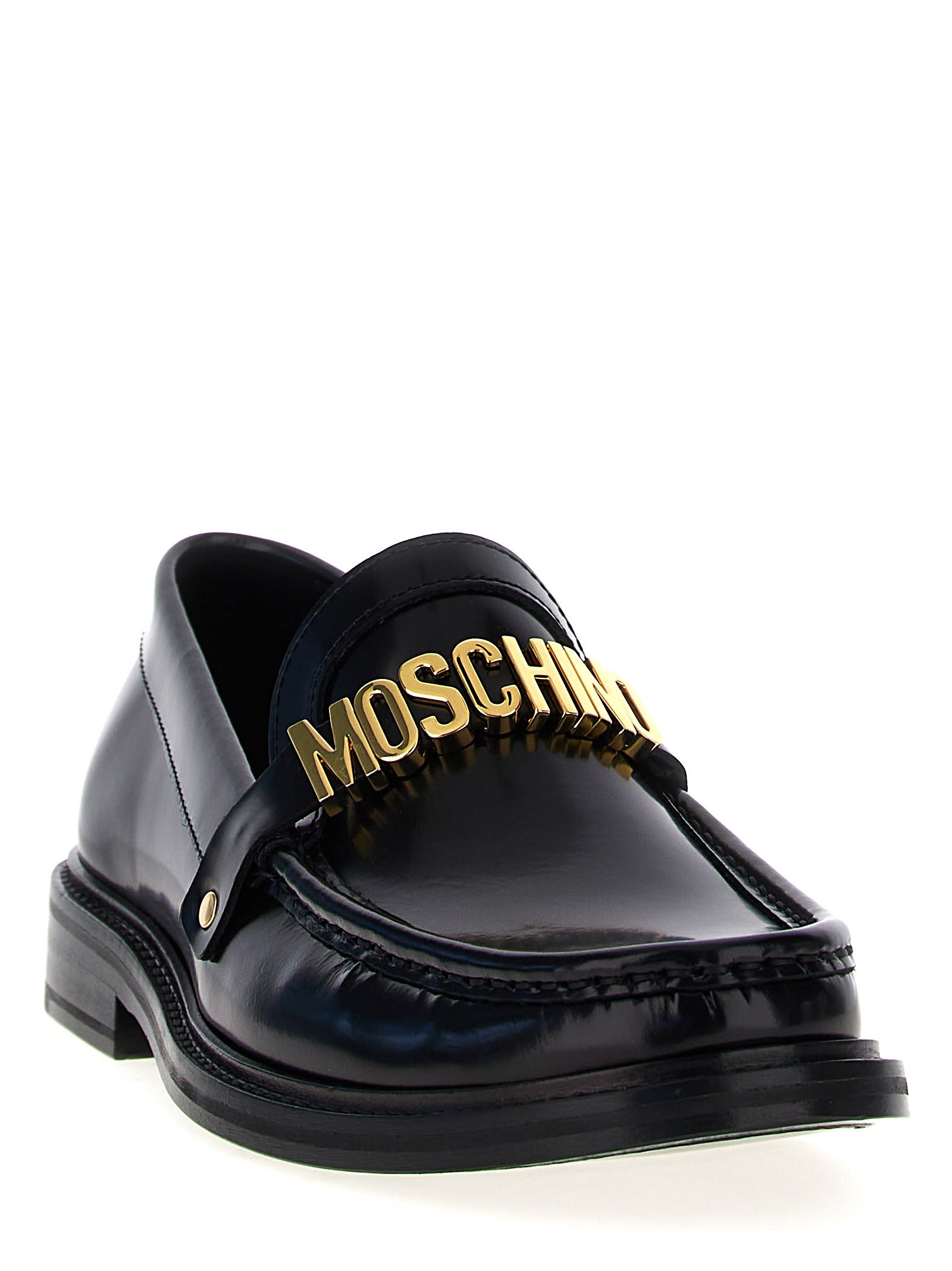 Shop Moschino College30 Loafers In Black