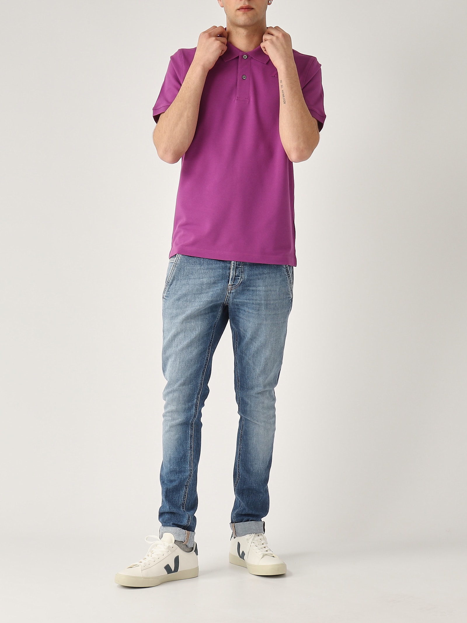 K-way Amedee Pique Polo In Blue