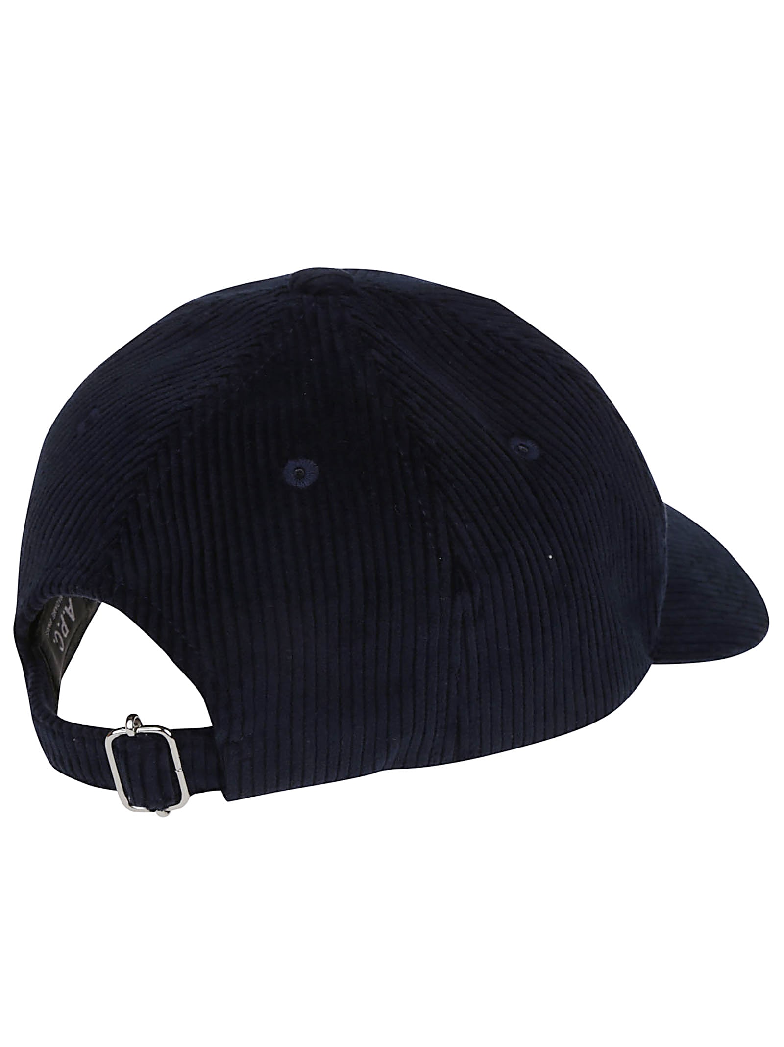 Apc Charlie Rue Madame Logo-print Cotton-corduroy Baseball Cap In Blue