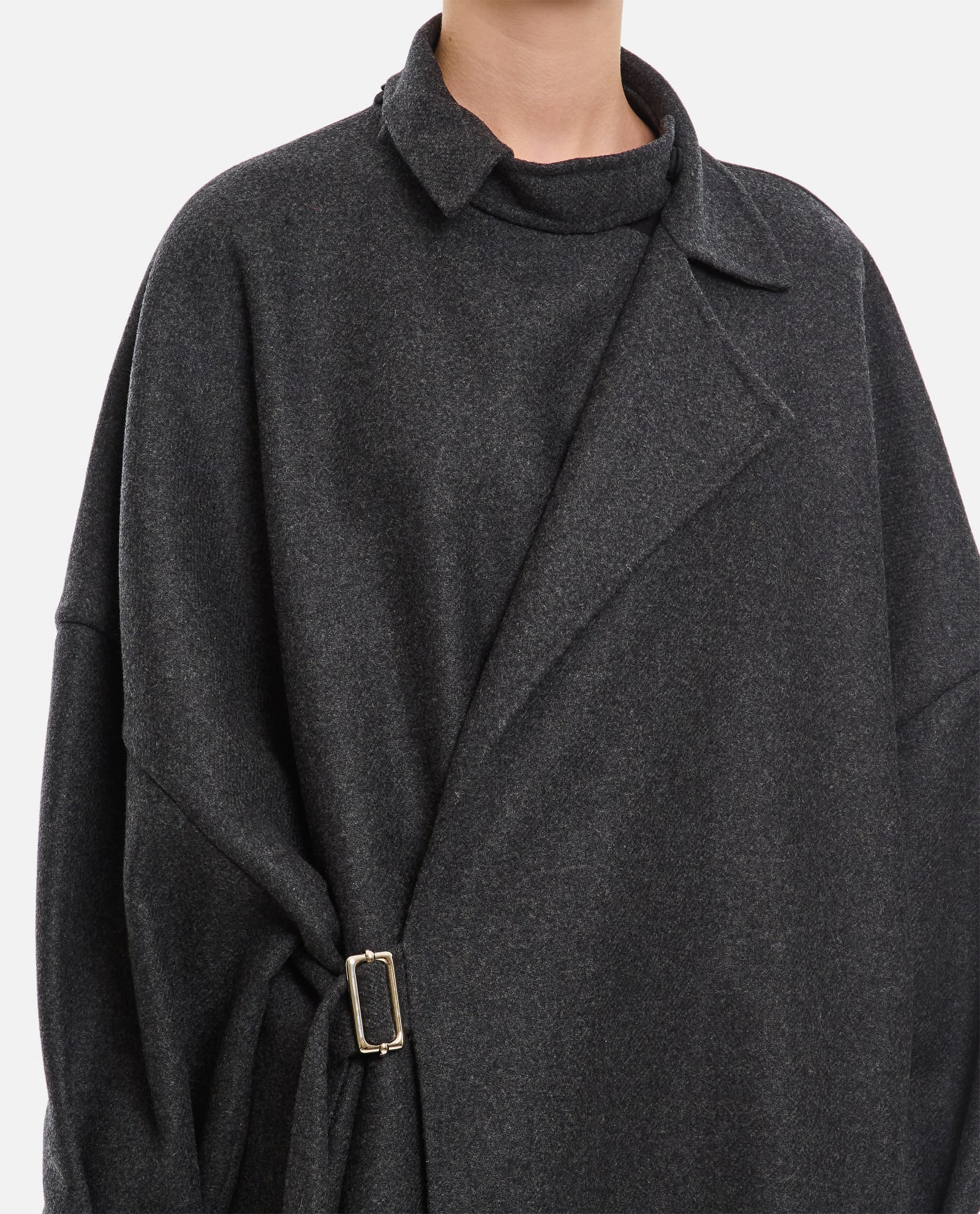 Shop Plan C Wool Coat In Black