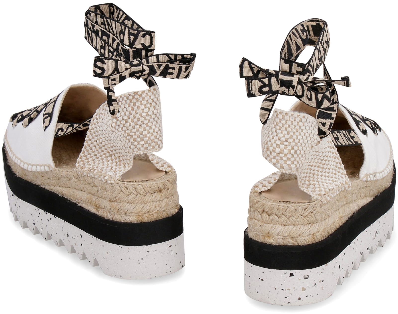Stella Mccartney Gaia Canvas Espadrilles In White