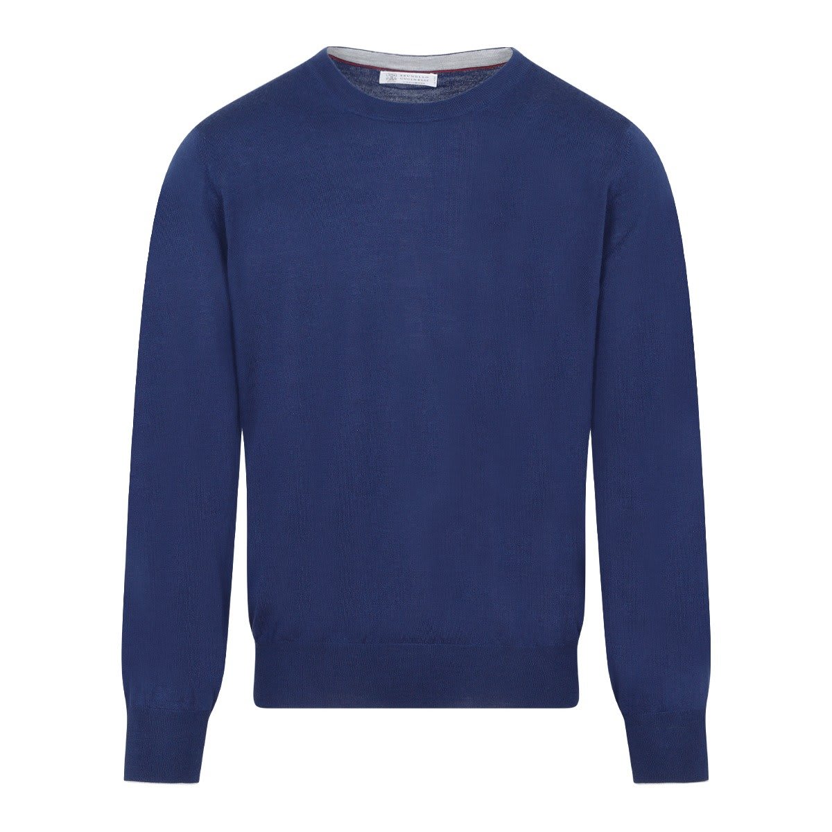 Shop Brunello Cucinelli Crewneck Knitted Jumper In Blue