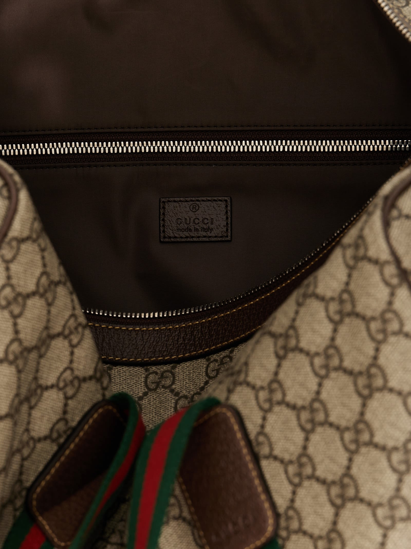 Shop Gucci Gg Supreme Large Travel Bag In Multicolor