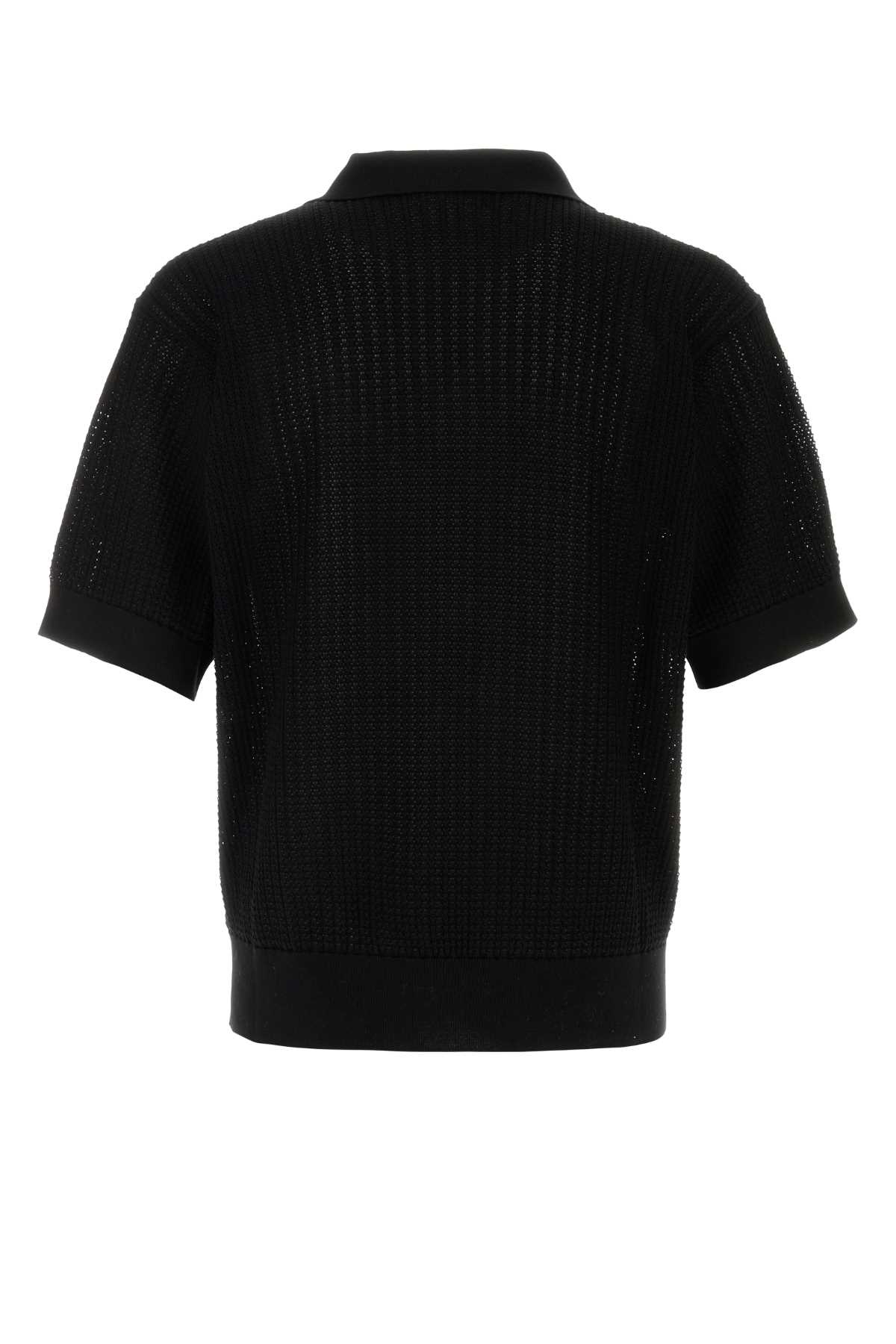 Black Cotton Polo Shirt