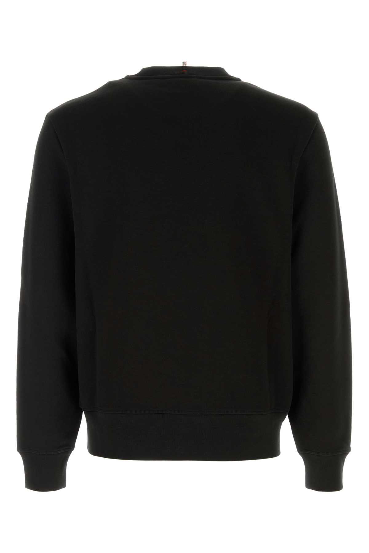 Shop Moncler Black Cotton Blend Sweatshirt In 999