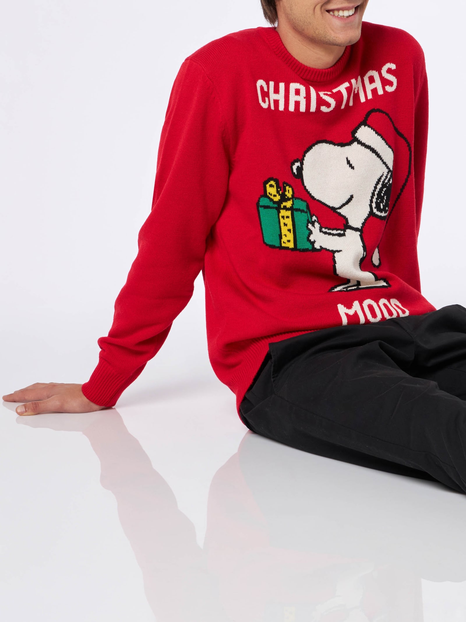 Snoopy Christmas Mood Print Man Sweater Peanuts Special Edition