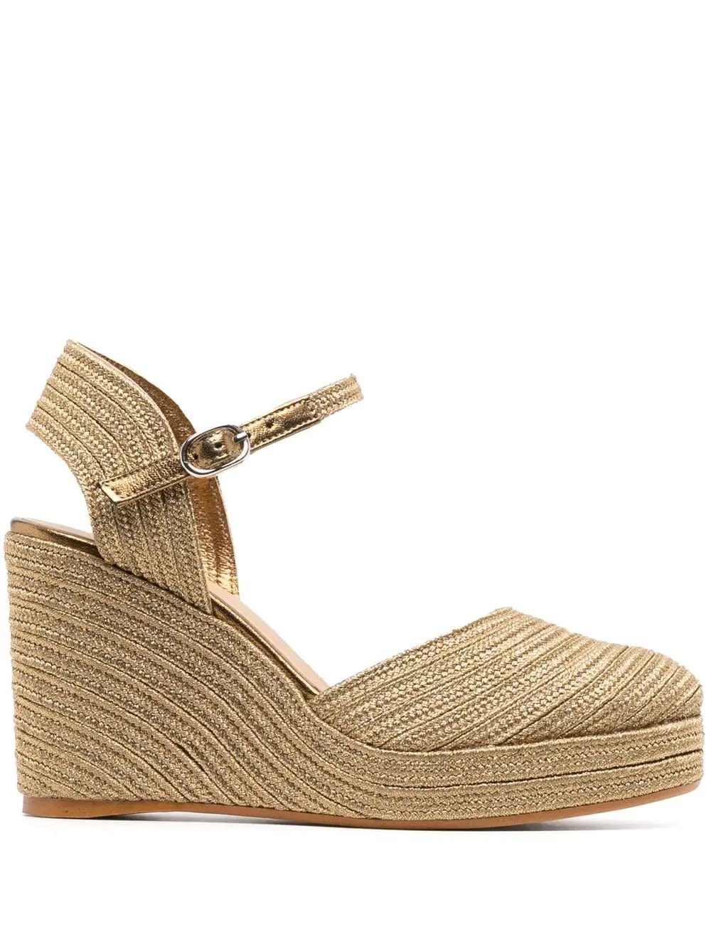 CASTAÃ±ER CAROLYN WEDGE ESPADRILLE IN OLD GOLD