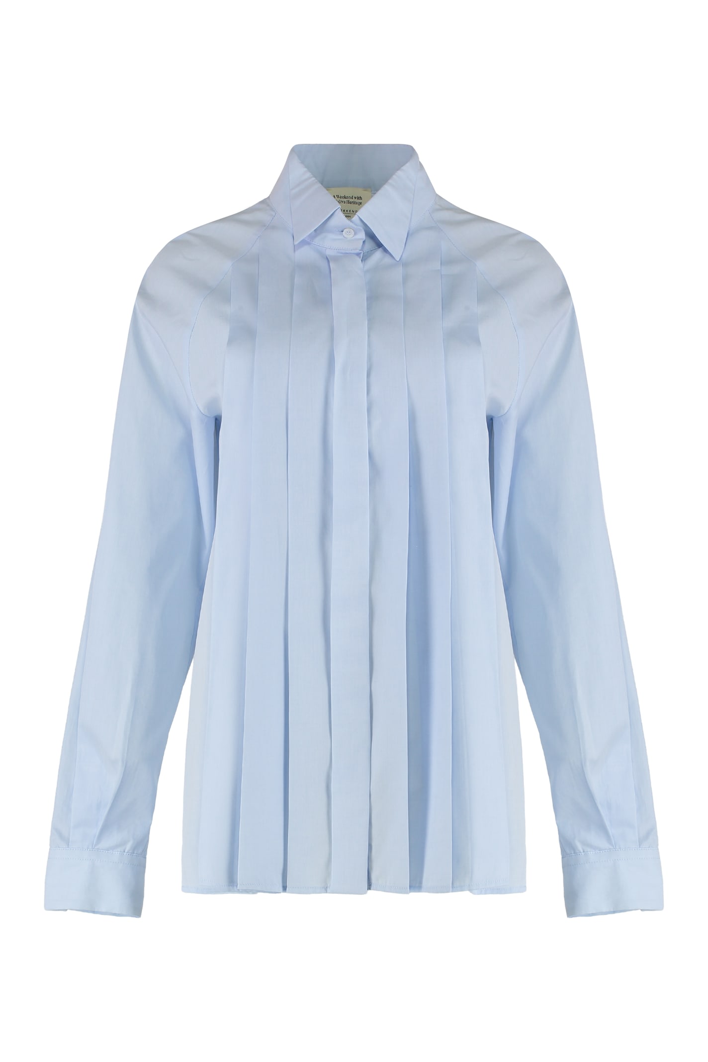 Weekend Max Mara Shirt In Cotton Poplin In Blue