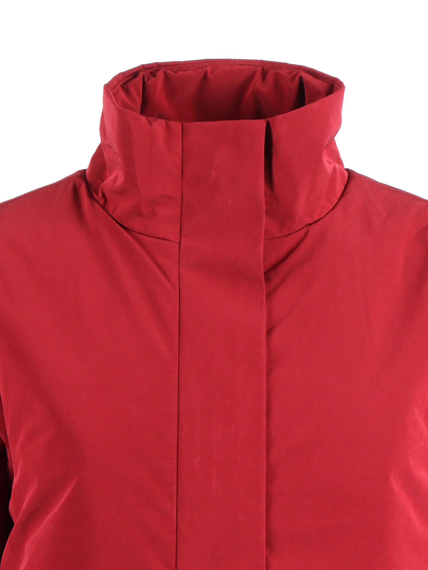 K-way Ella Wool Nylon Mix Down Jacket In Red