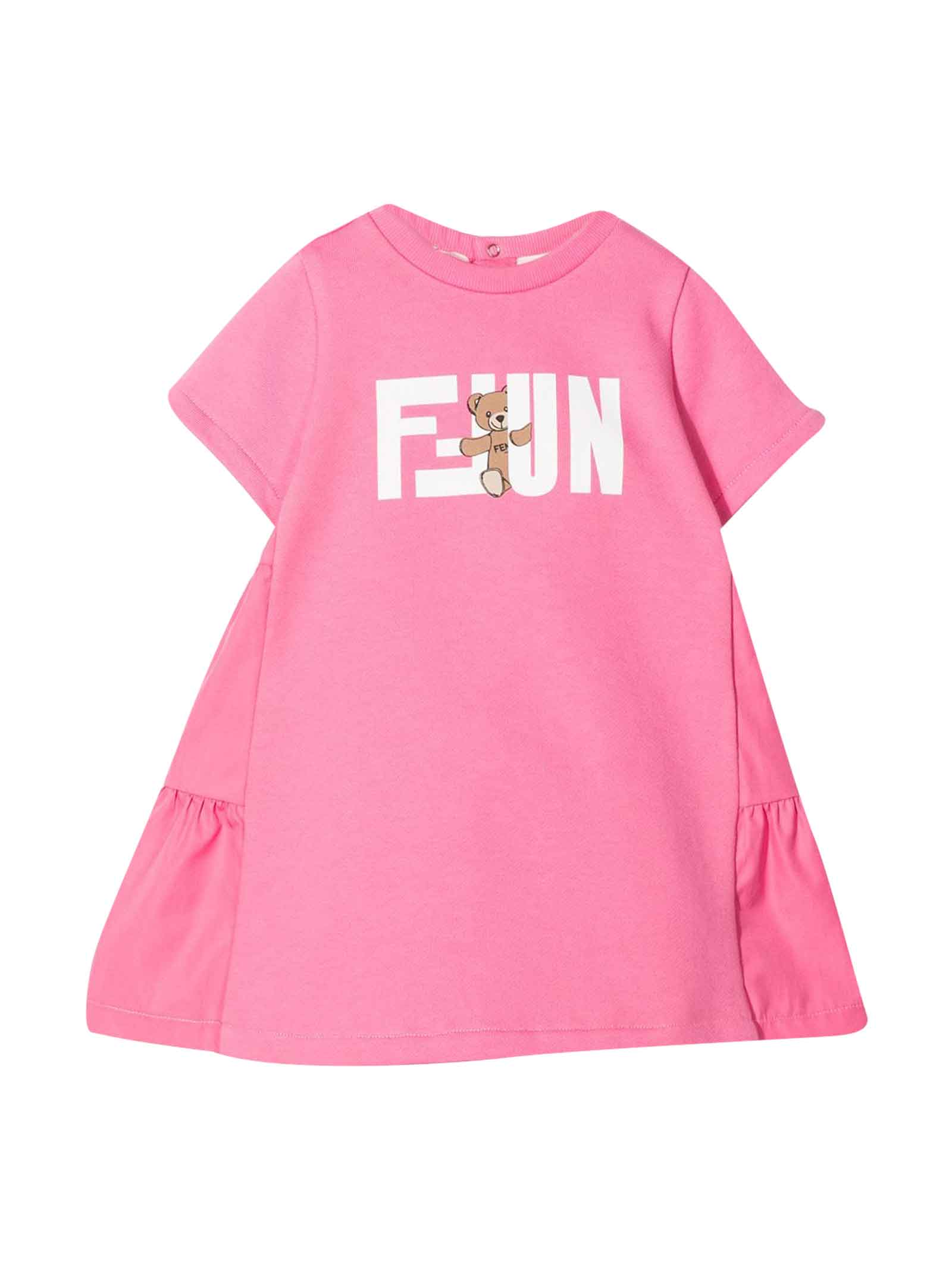 Fendi Fuchsia Dress Baby Girl