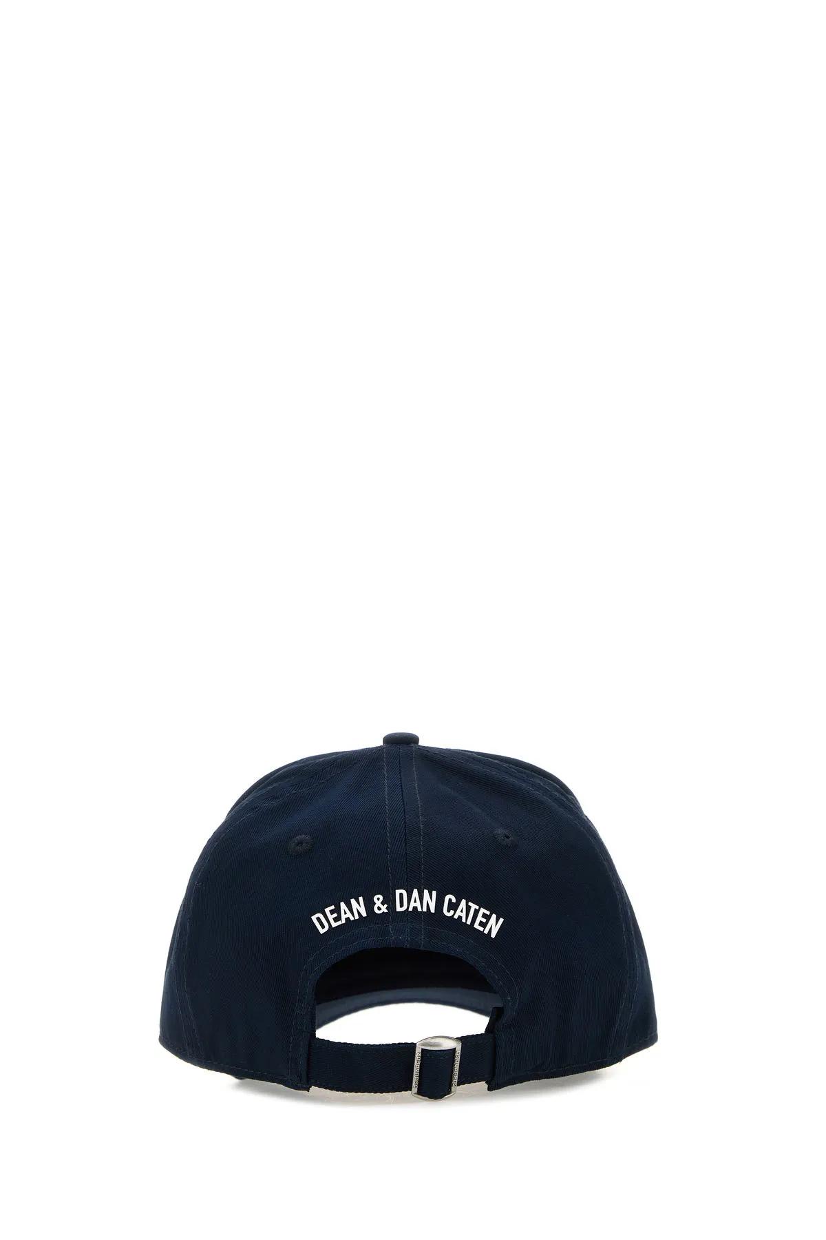 Shop Dsquared2 Midnight Blue Cotton Mini Icon Baseball Cap In Nero