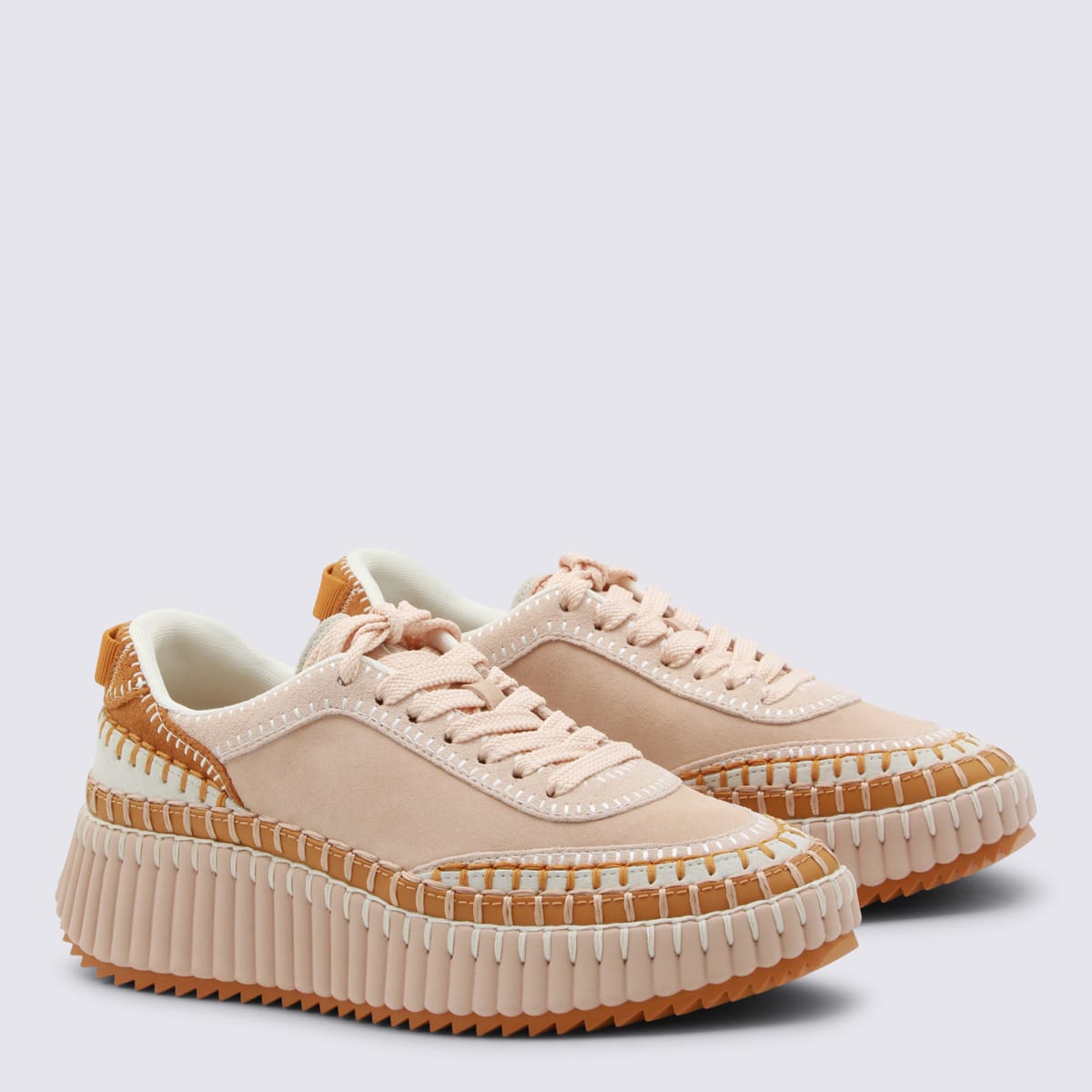 Chloé Maple Pink Sneakers In Brown