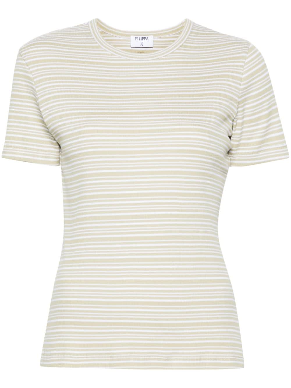 Filippa K Striped Cotton T-shirt In Multi