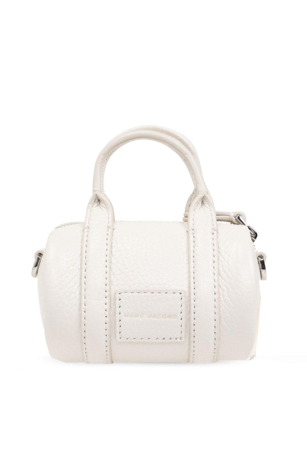 Shop Marc Jacobs The Nano Duffle Zipped Crossbody Bag In Cotton/silver