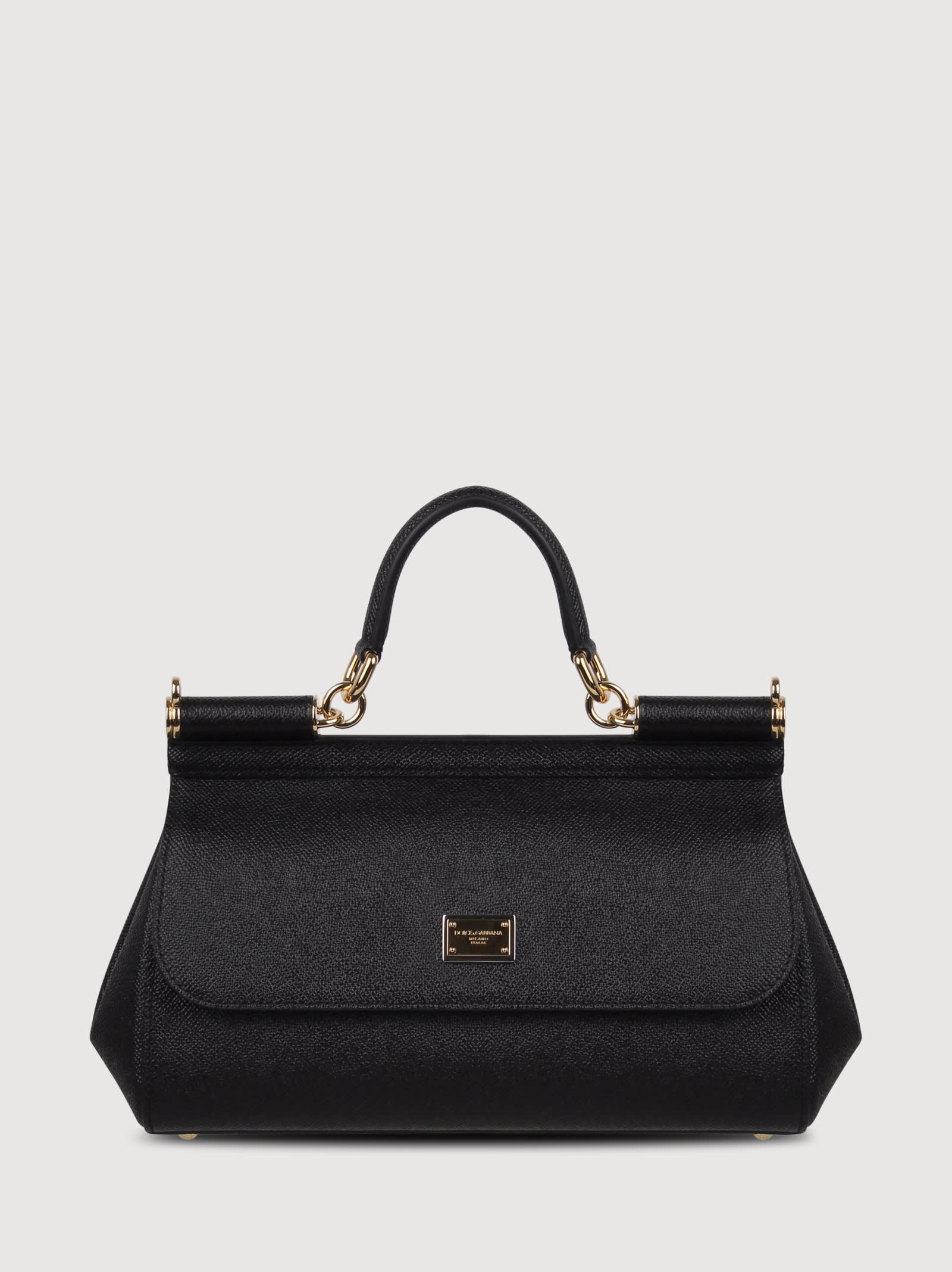 Shop Dolce & Gabbana Leather Sicily Bag