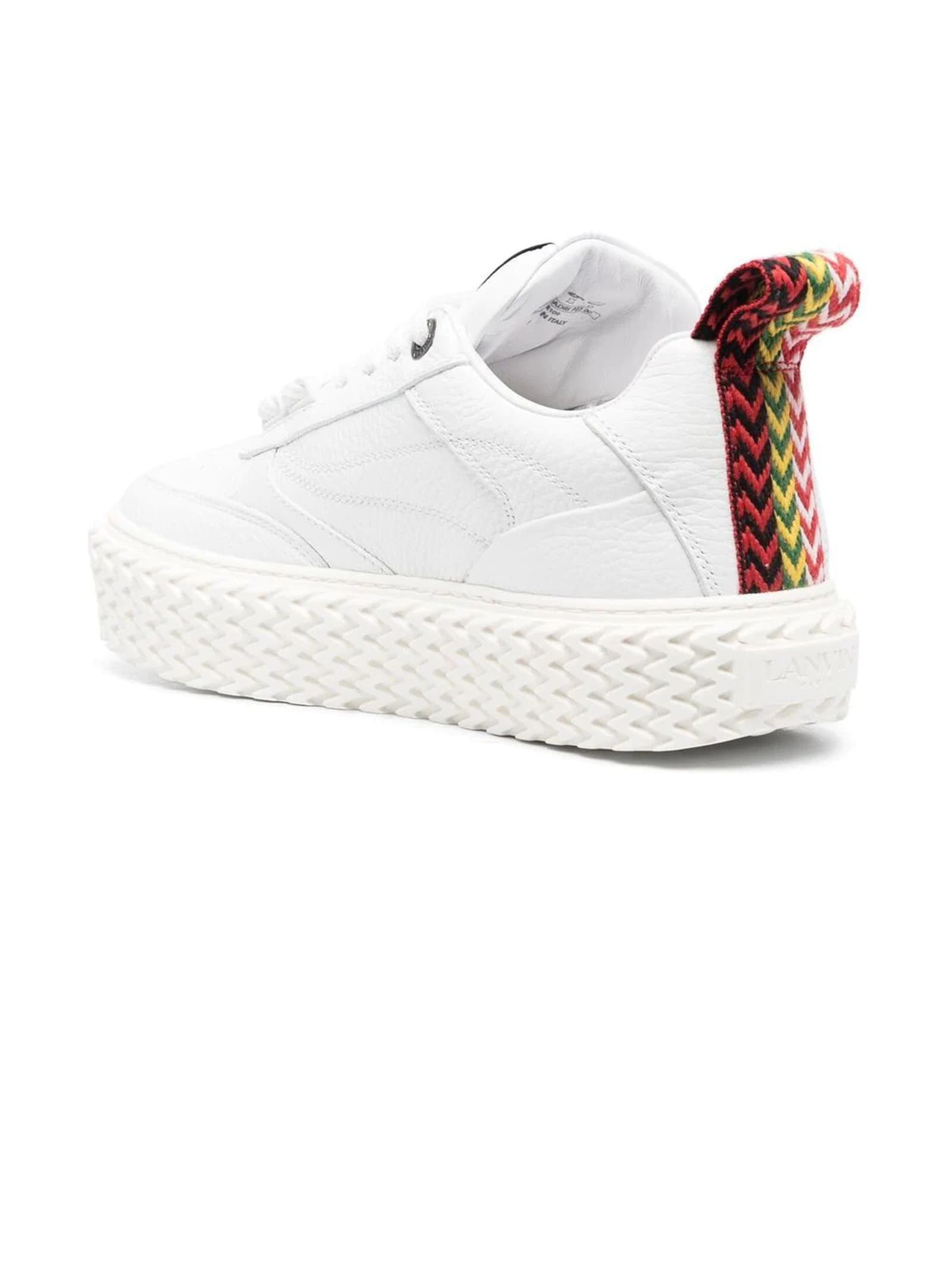 Shop Lanvin White Curbies 2 Low-top Sneakers