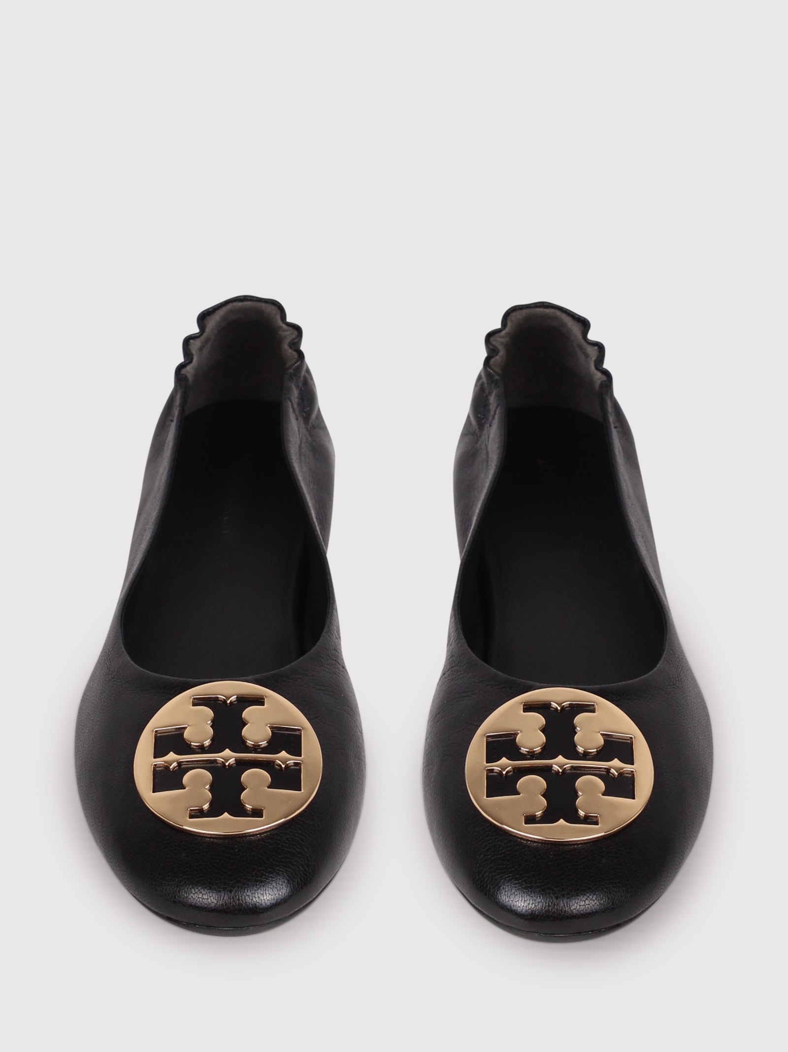 Shop Tory Burch Claire Logo-plaque Ballerina Flats