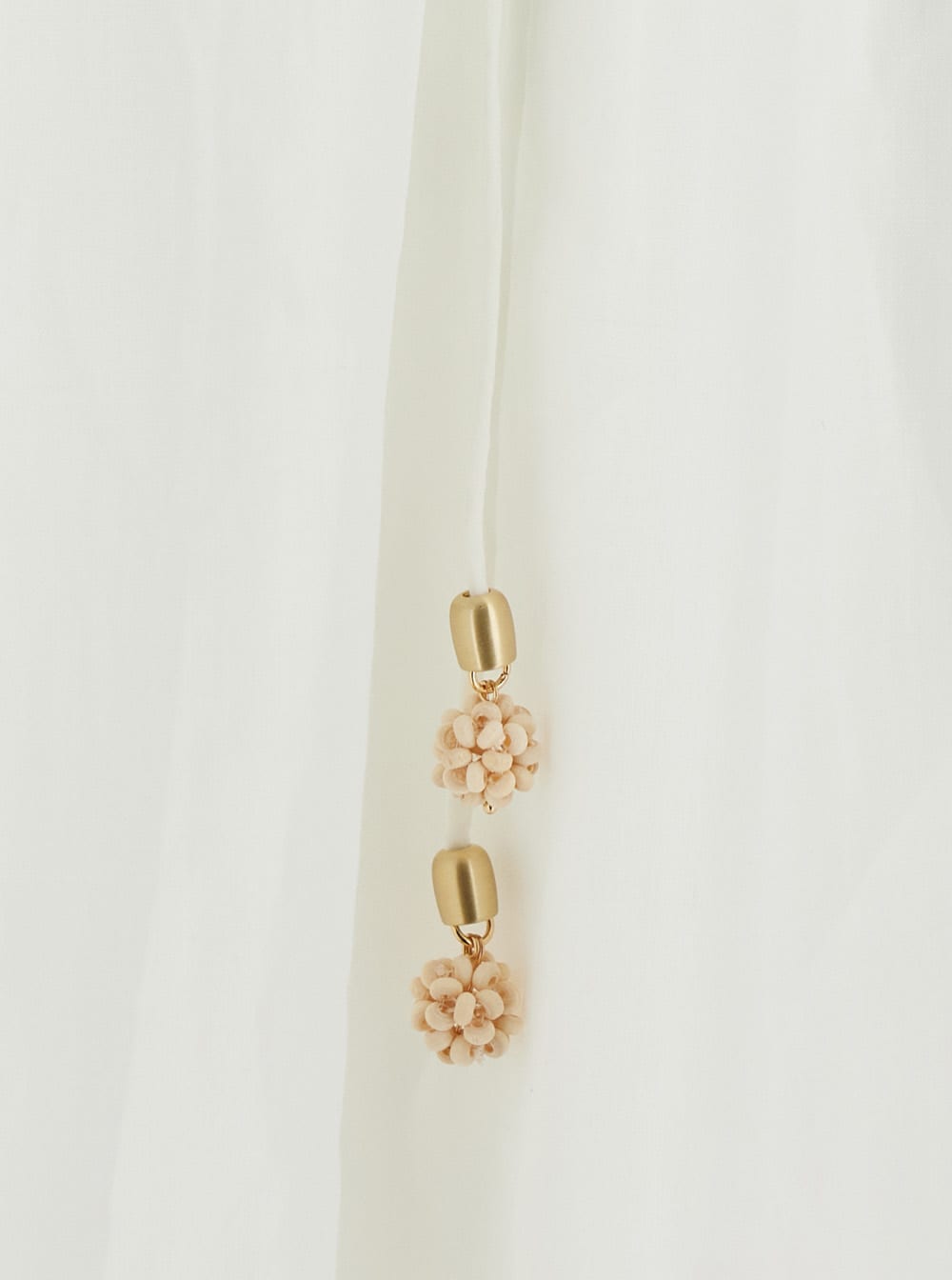 Zimmermann Ascension Lace Yoke White Midi Dress With Lace Embellishment And Stand-up Collar In Ramie Woman In Neutral