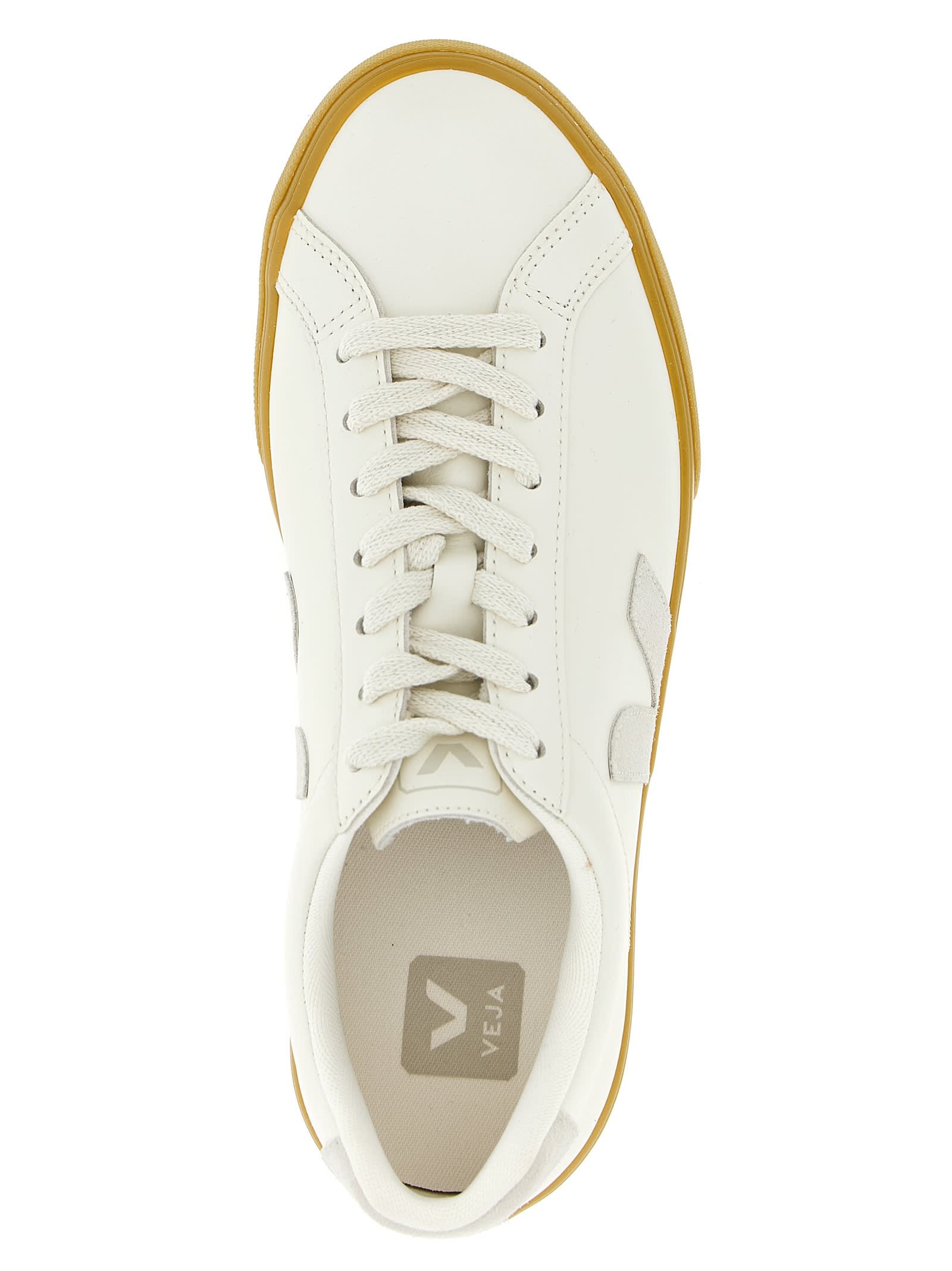 Veja Campo Chtomefree Leather Sneakers In White