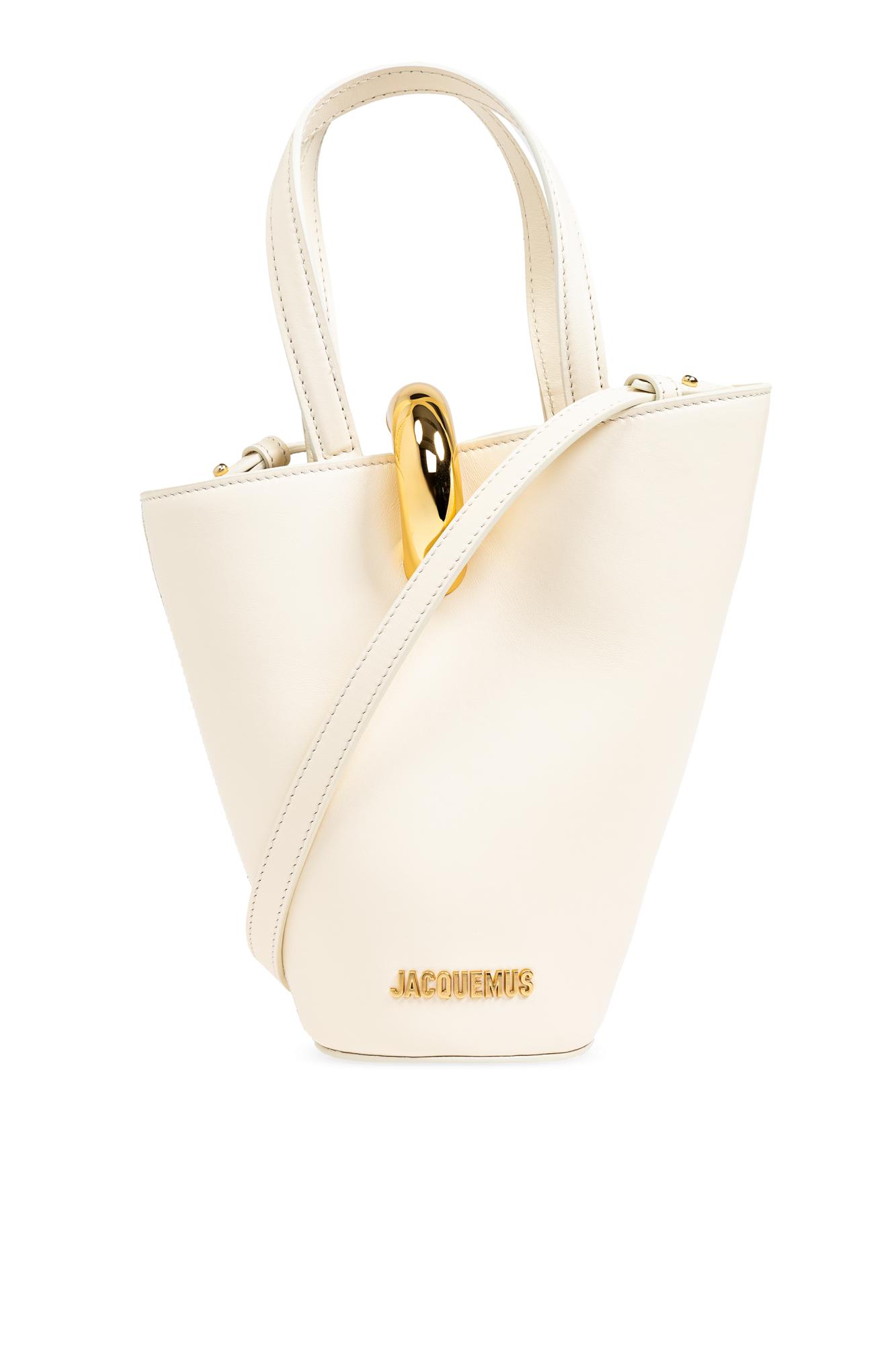 Shop Jacquemus Shoulder Bag Bambola In Cream