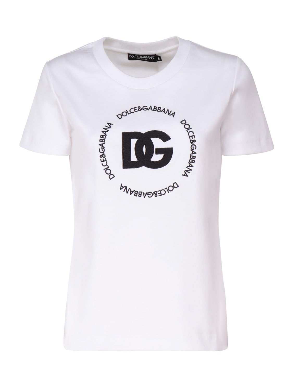 Shop Dolce & Gabbana Cotton T-shirt With Dg Logo In White