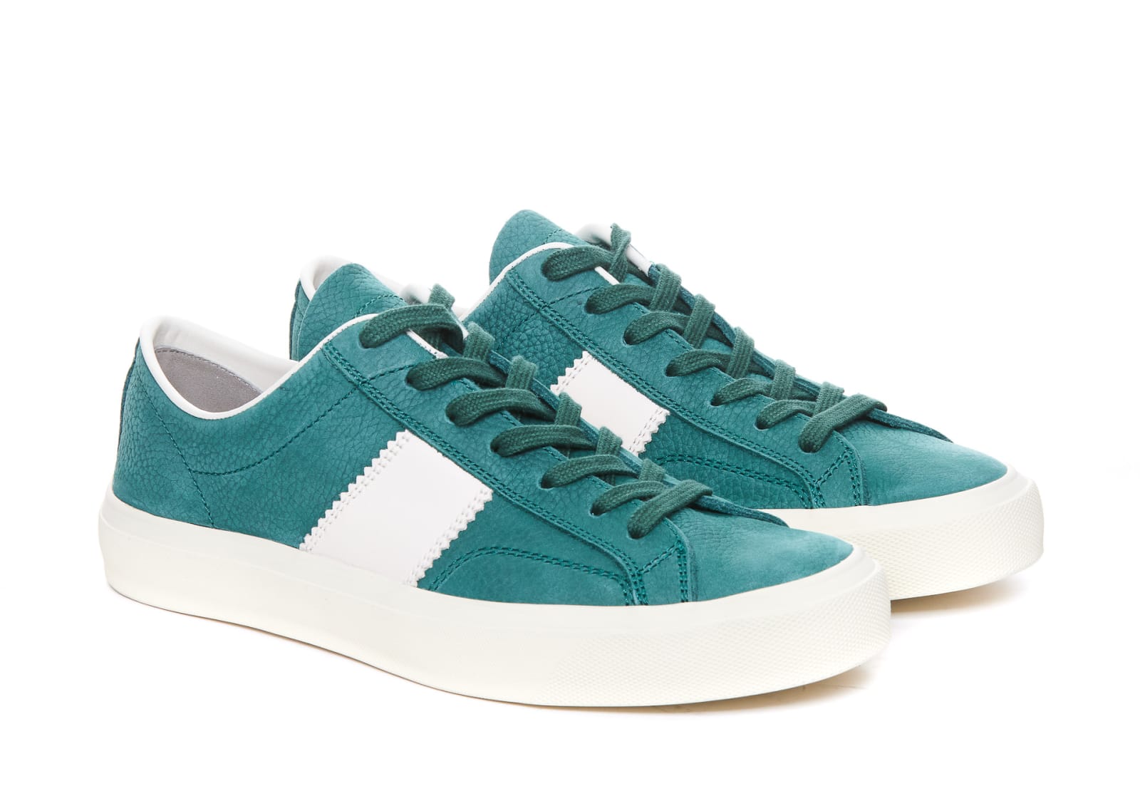 Shop Tom Ford Suede Cambridge Sneakers In Green
