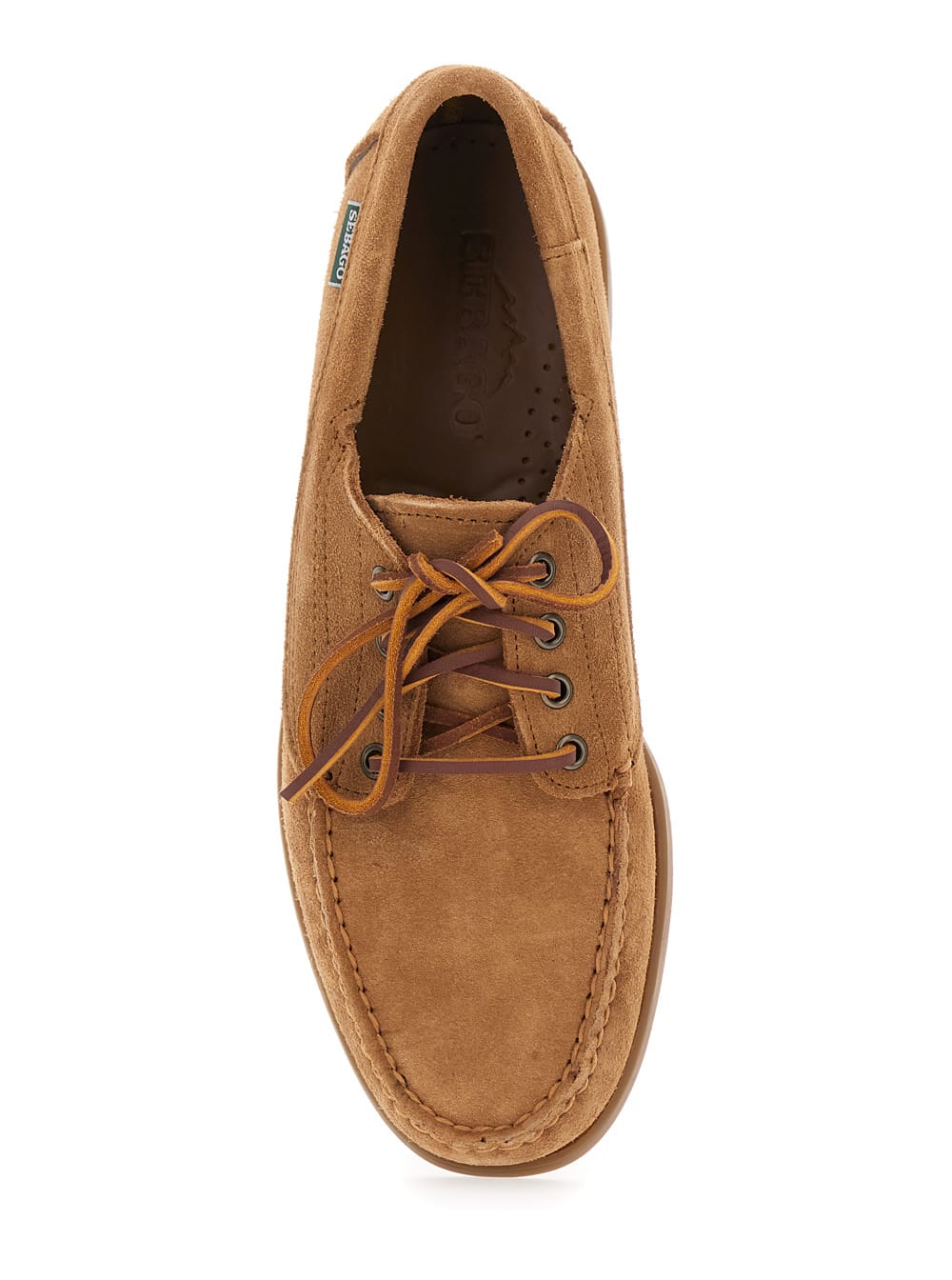 Sebago 'askook' Beige Loafers With Patch Logo On The Side And Tone-on-tone Stitching In Beige
