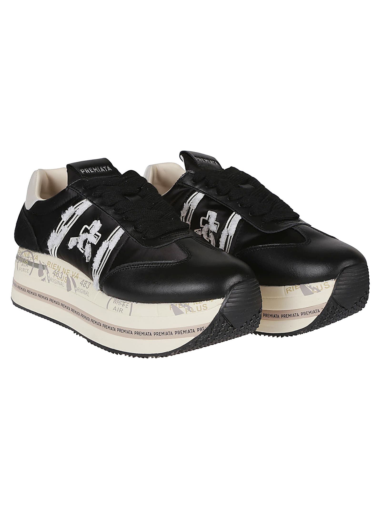 Shop Premiata Beth Sneakers In Nero